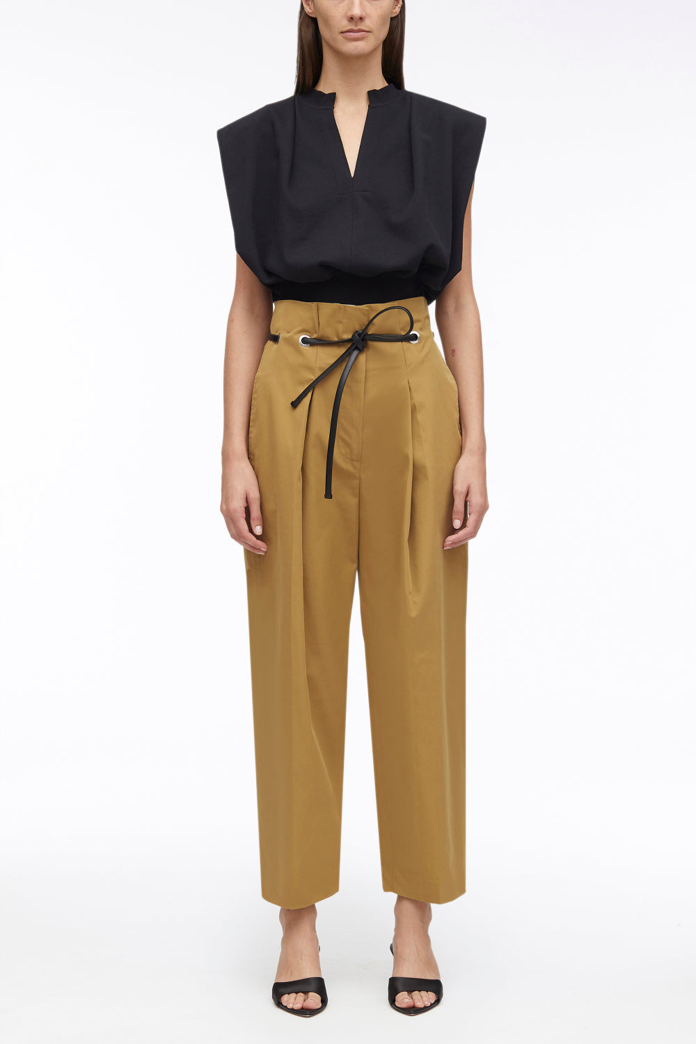 Origami Paperbag-Waist Cropped Trousers