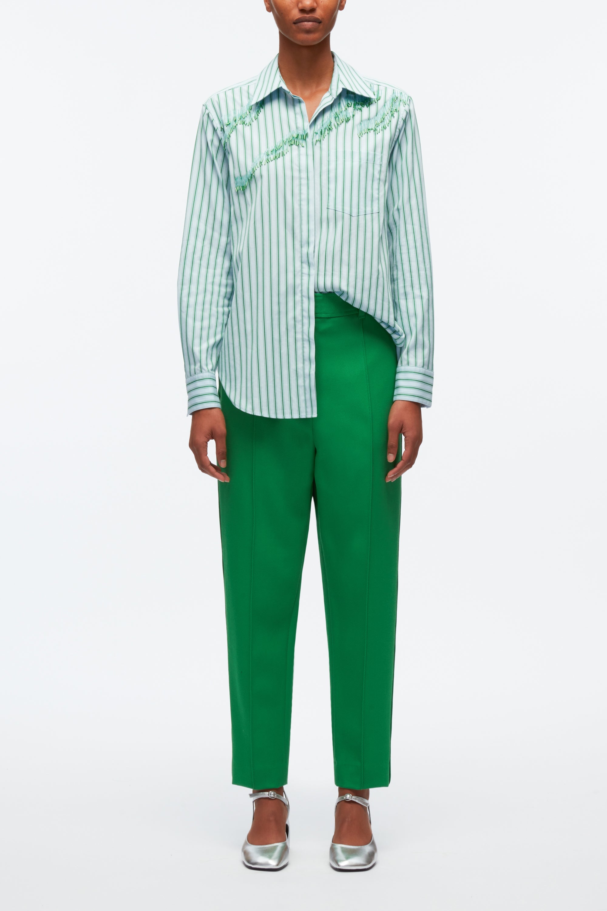 Striped Shirt With Abstract Zebra Embroidery – 3.1 Phillip Lim