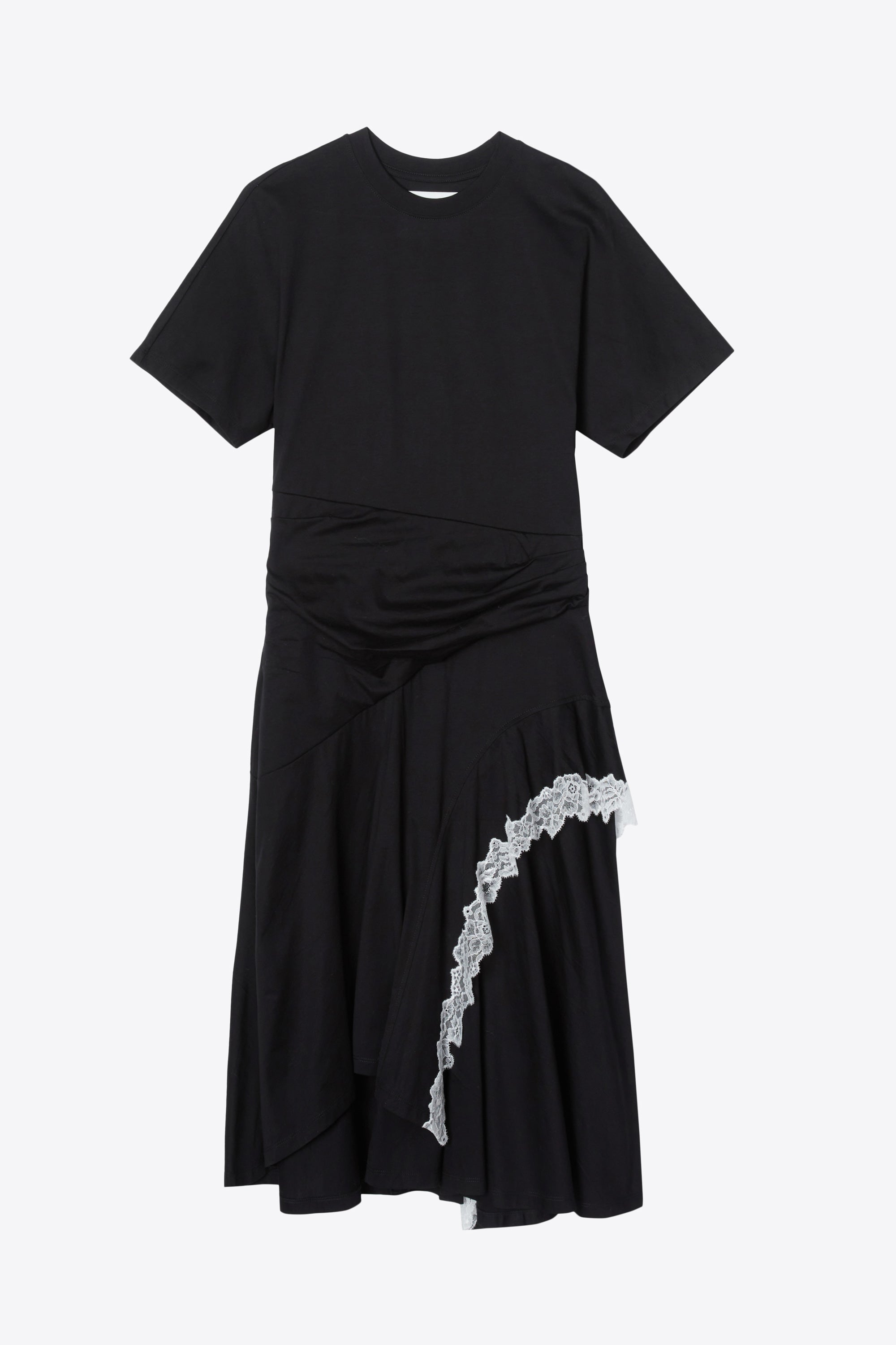 Draped T-Shirt Dress with Lace Trim – 3.1 Phillip Lim