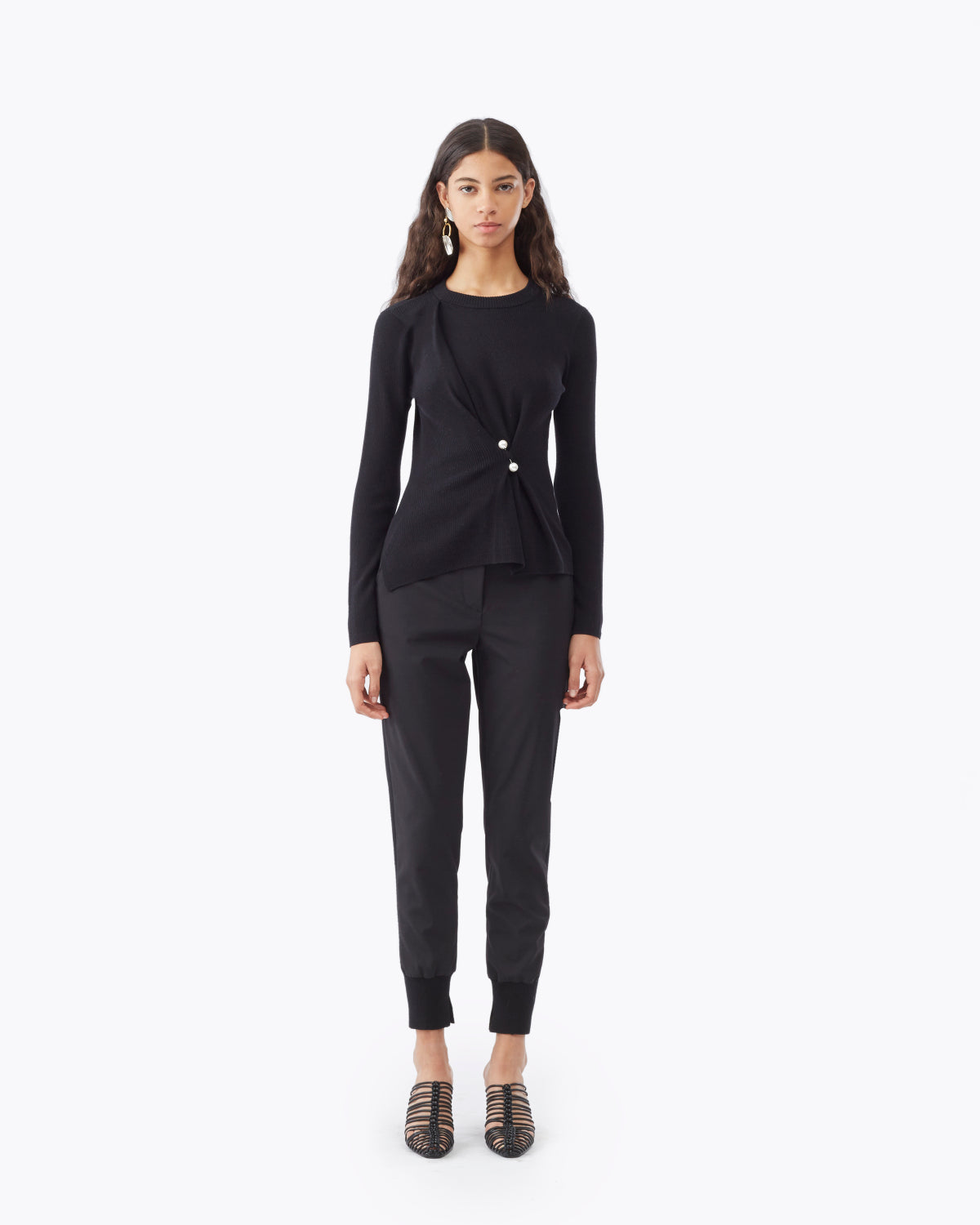3.1 Phillip Lim - 3.1 Phillip Lim スリーワンフィリップリム パールピンニットセーター P191-7223LWM ブラック XS Ls Ribbed Pearl Pin Pullover – 3.1 Phillip Lim