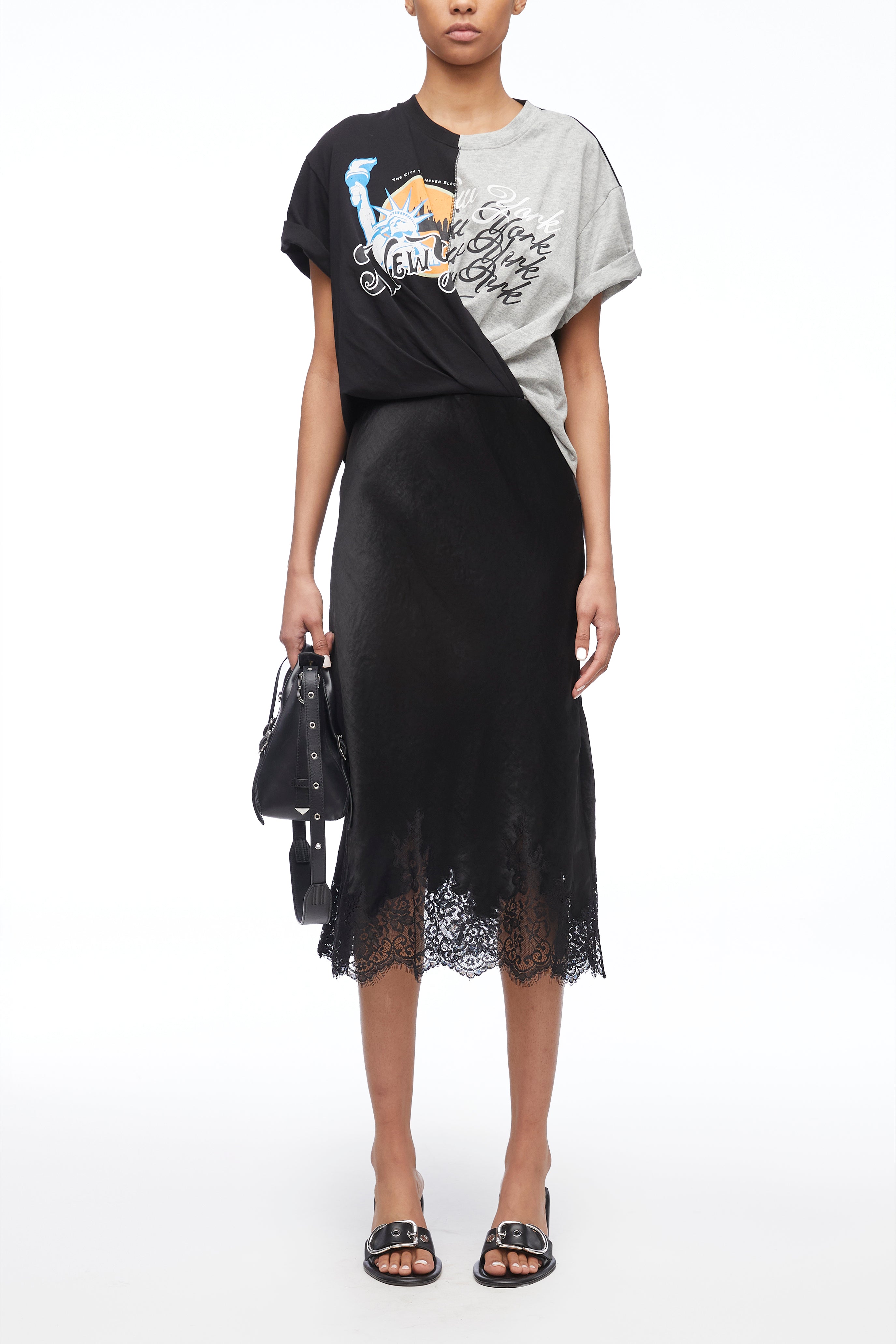 phillip lim t shirt dress We Are NY Twist T-Shirt Slip Dress