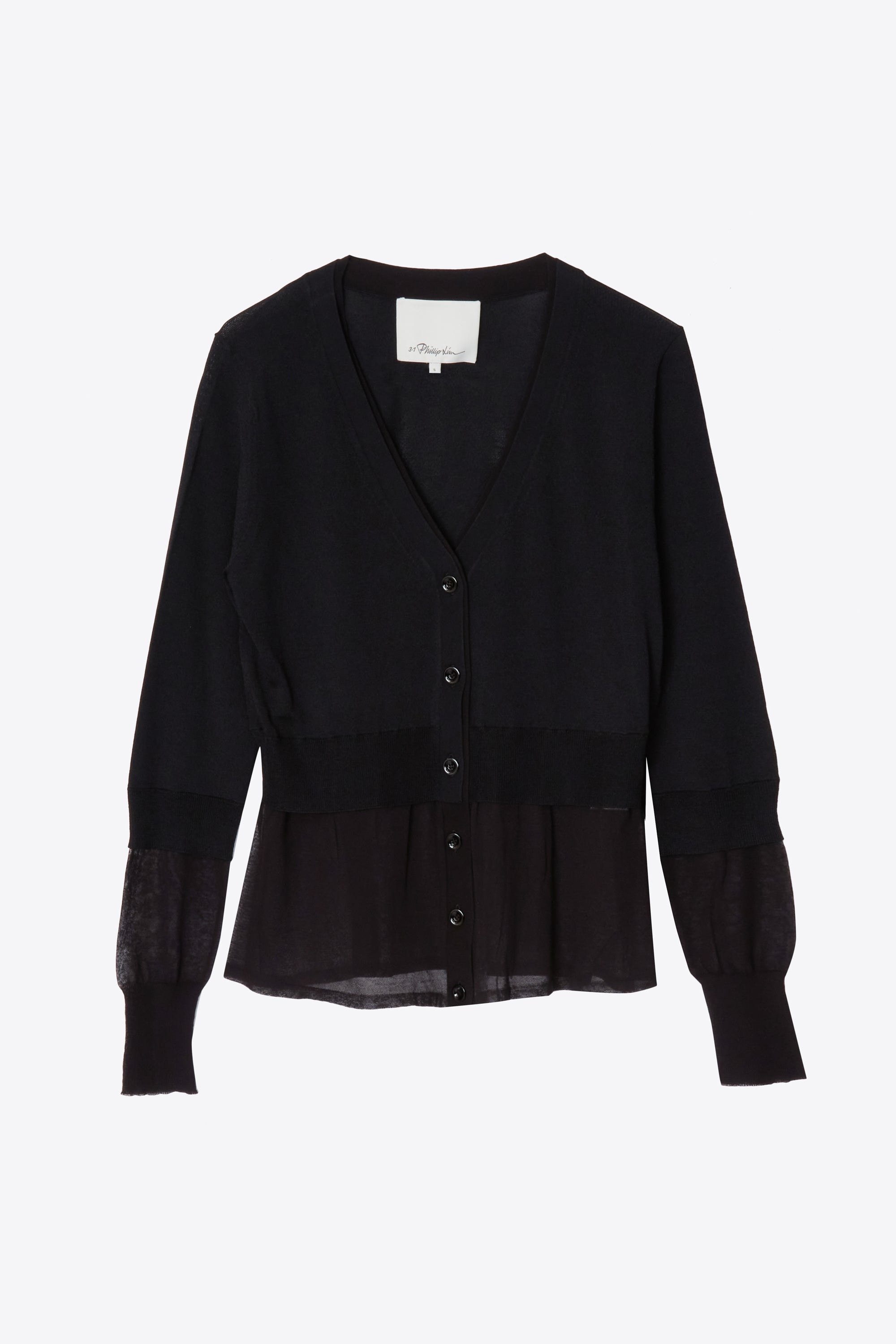 Gauze Peplum Double Layer Cardigan – 3.1 Phillip Lim