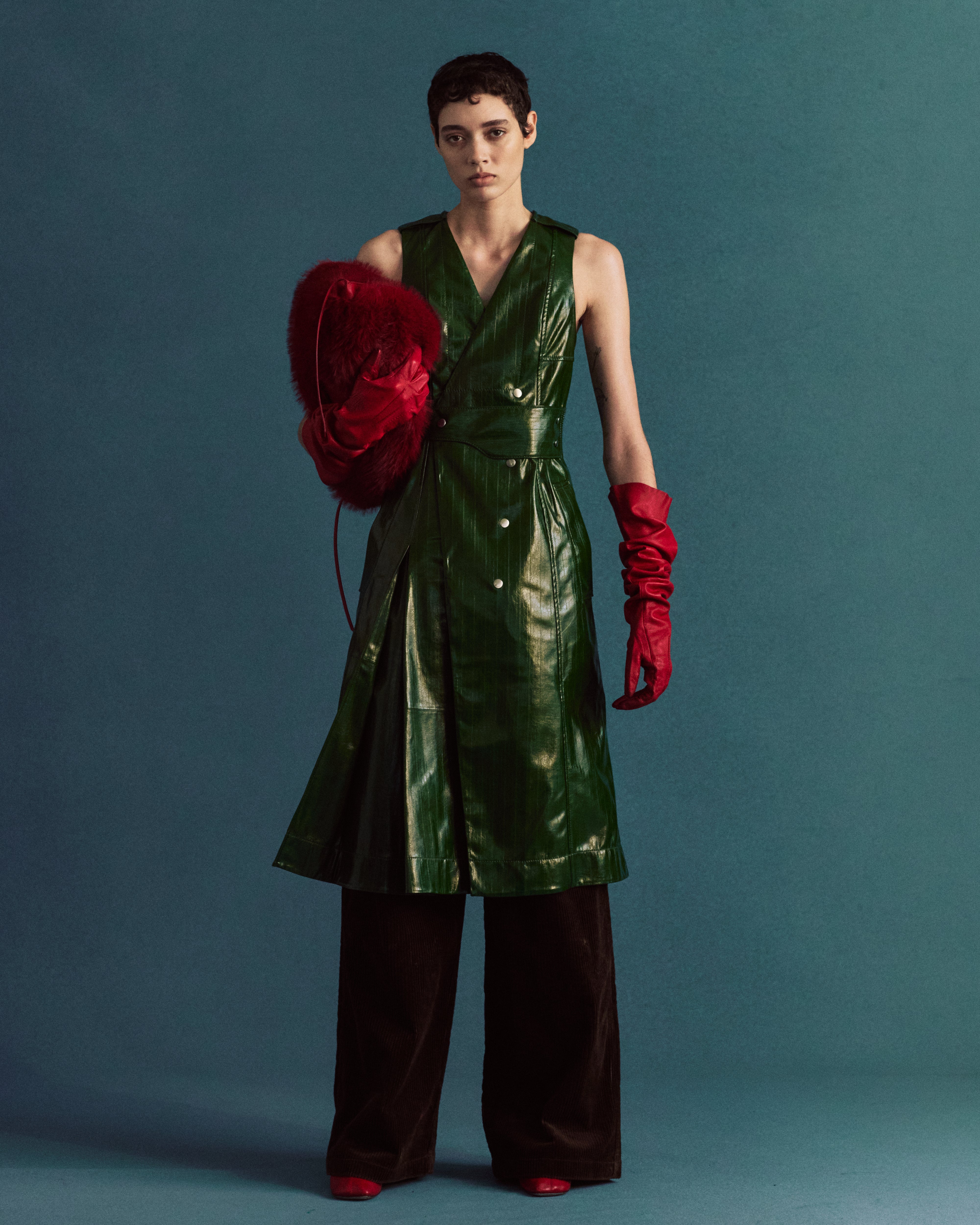 3.1 Phillip Lim/フィリップリム*S*モッズコート/コヨーテファー 3.1 Phillip Lim/フィリップリム*S*モッズコート/コヨーテファー
