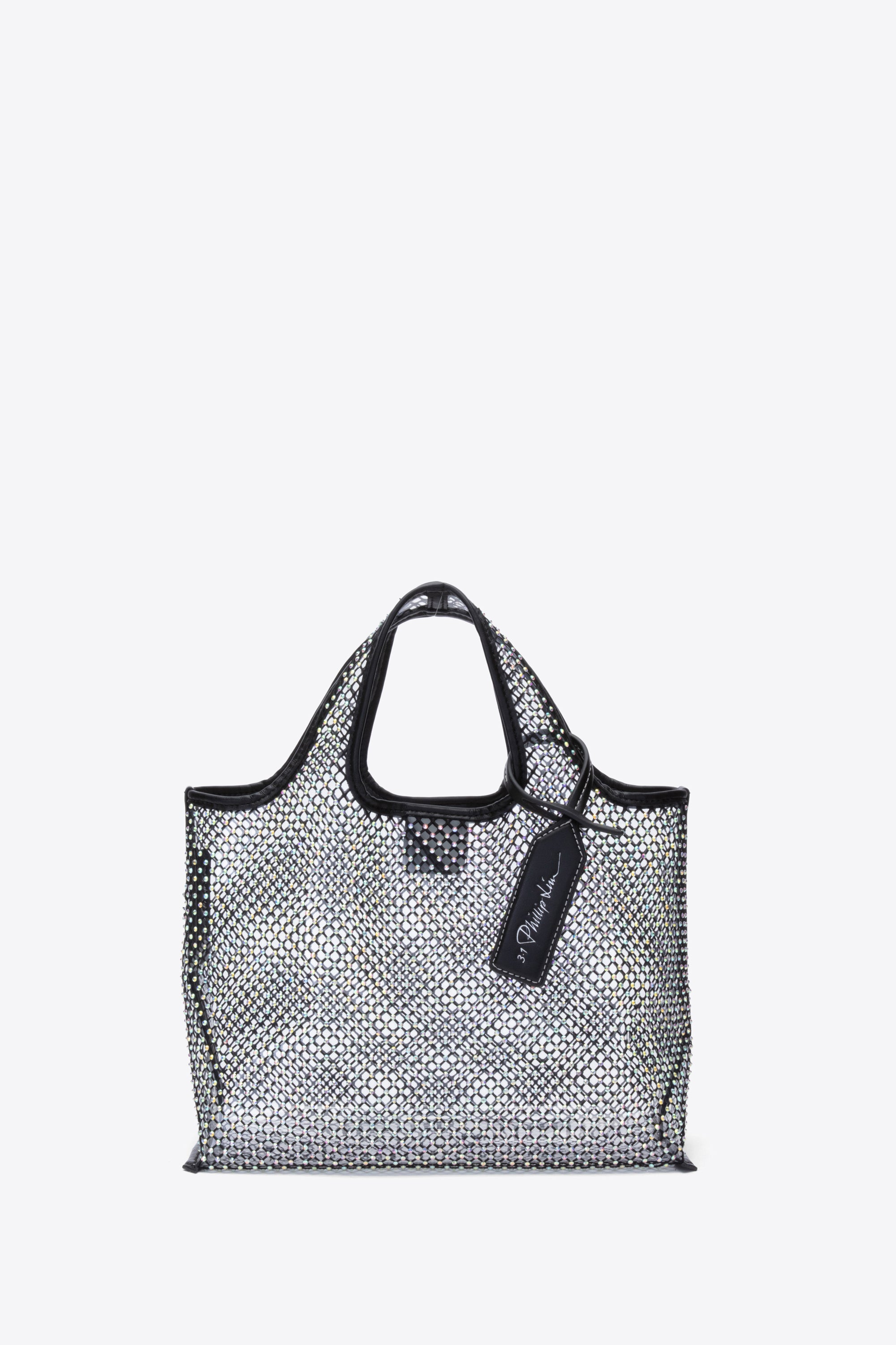 3.1 Phillip Lim Crystal Mesh Mini Market Tote Black