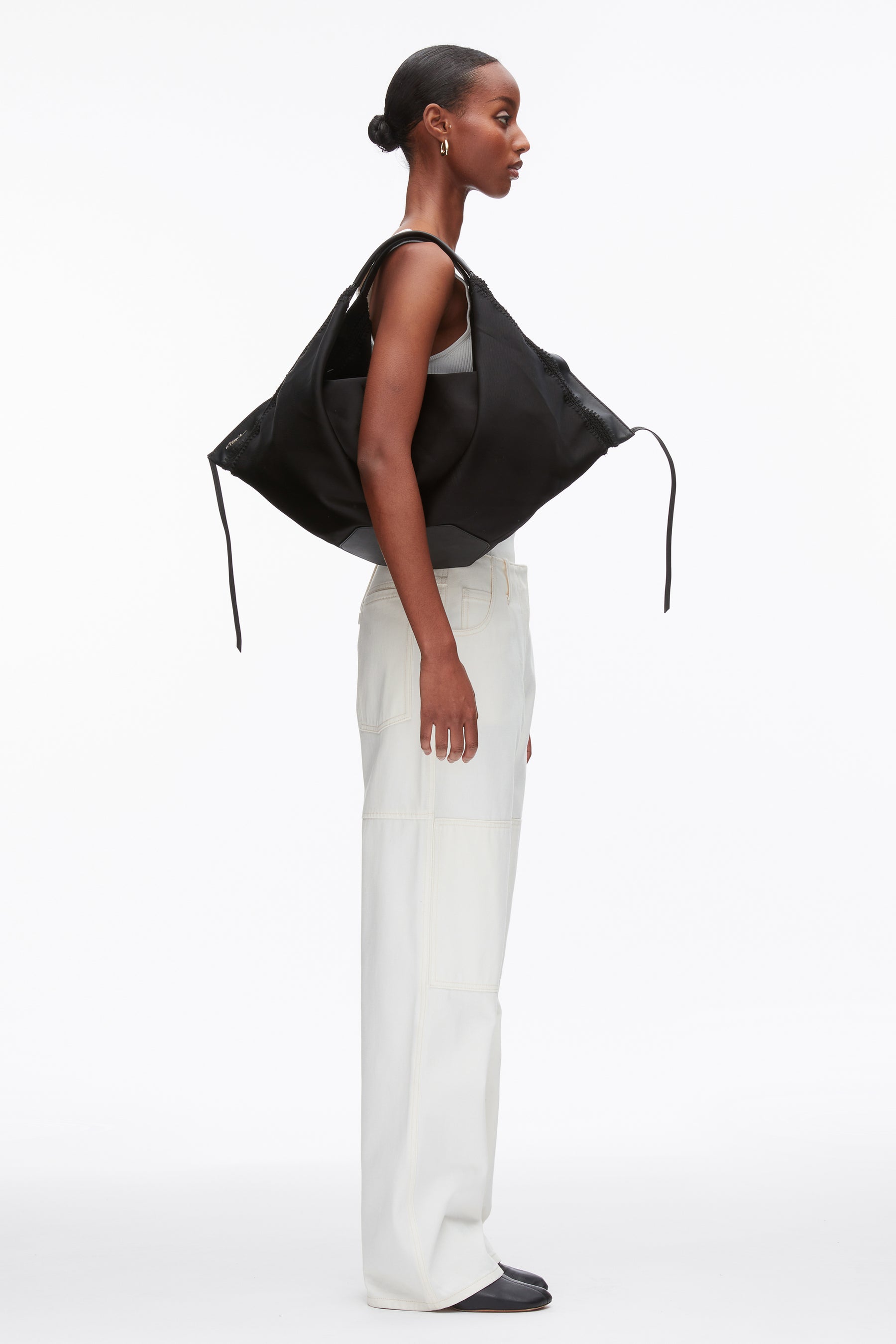 Structured Satin Luna Large Bag