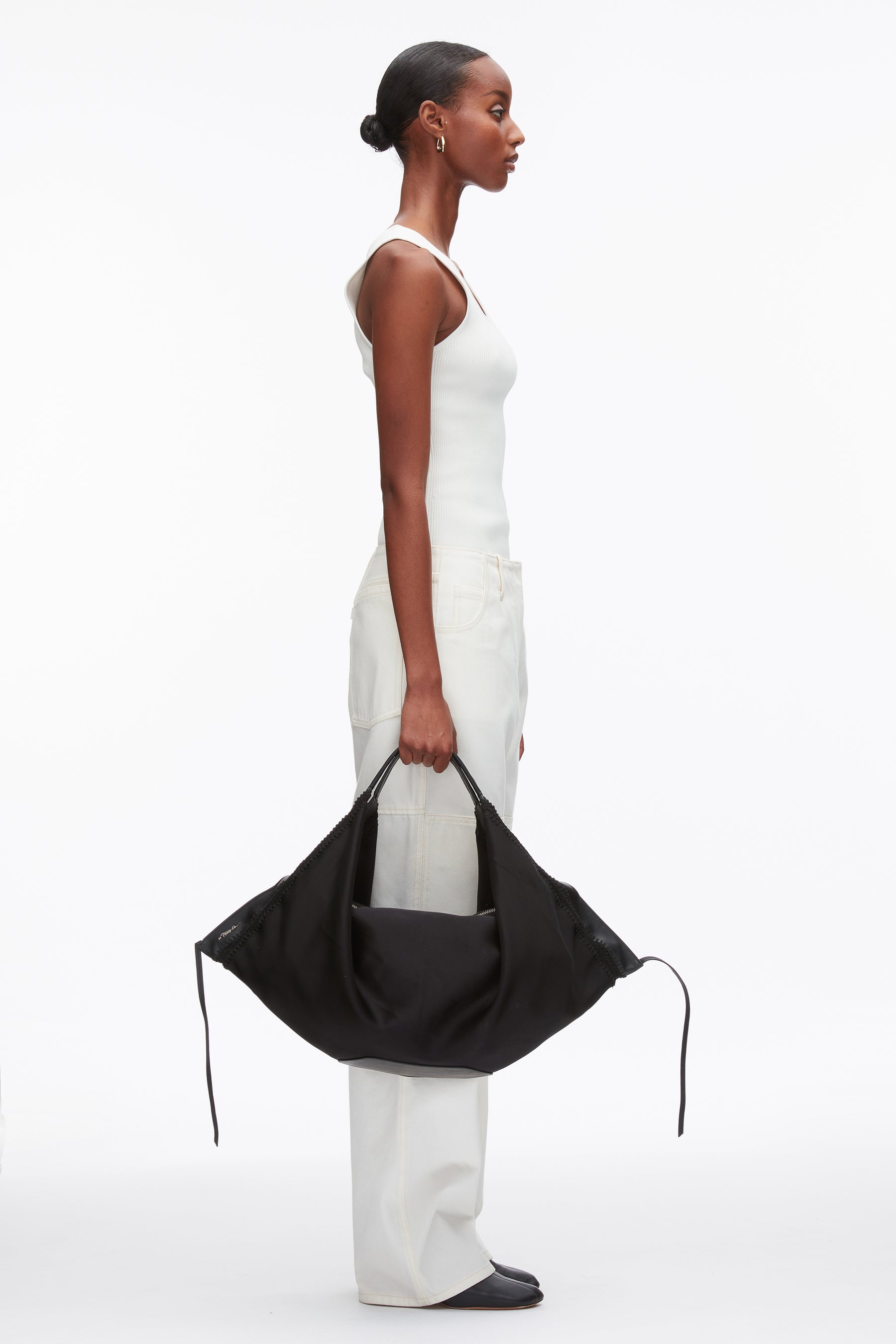Structured Satin Luna Large Bag