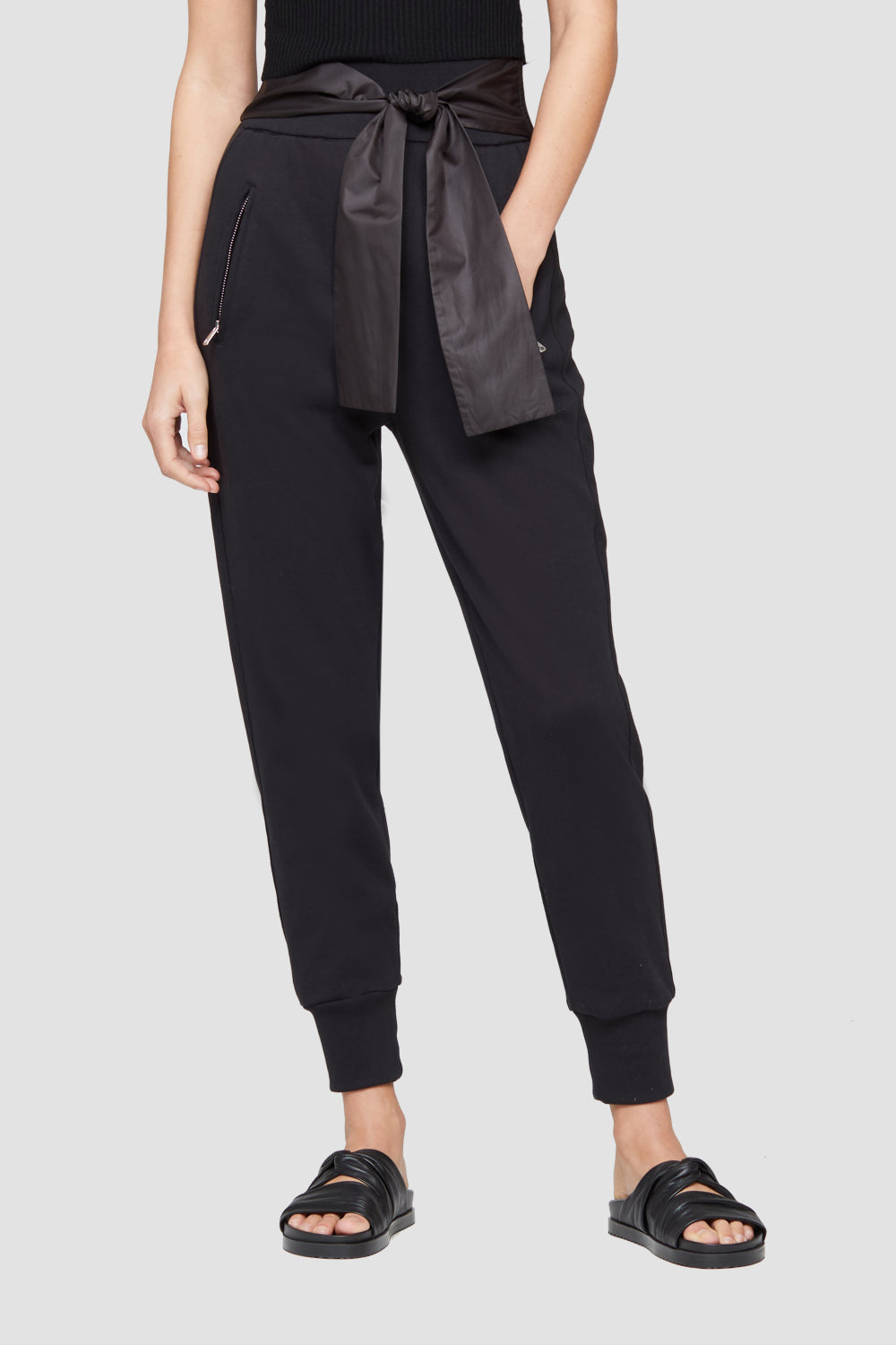 French Terry Jogger With Tie Waistband