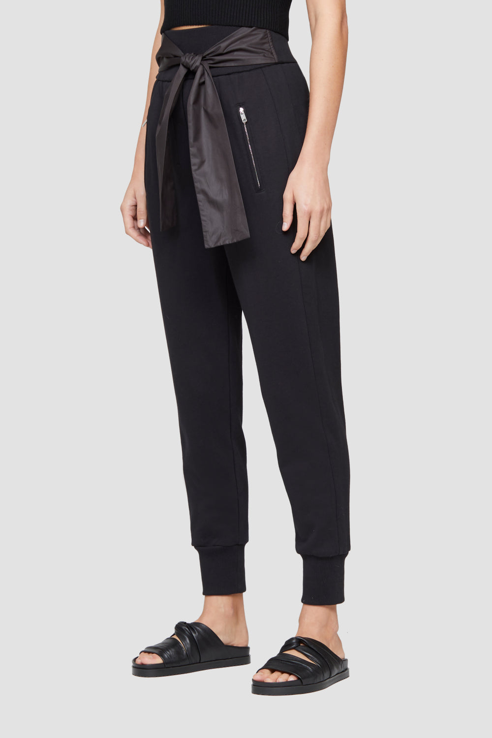 French Terry Jogger With Tie Waistband