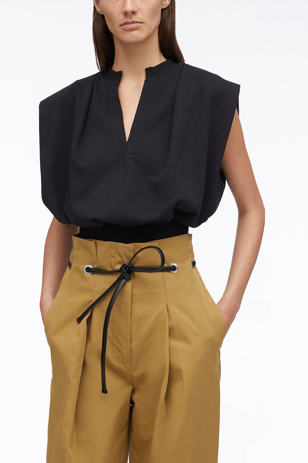 Origami Paperbag-Waist Cropped Trousers