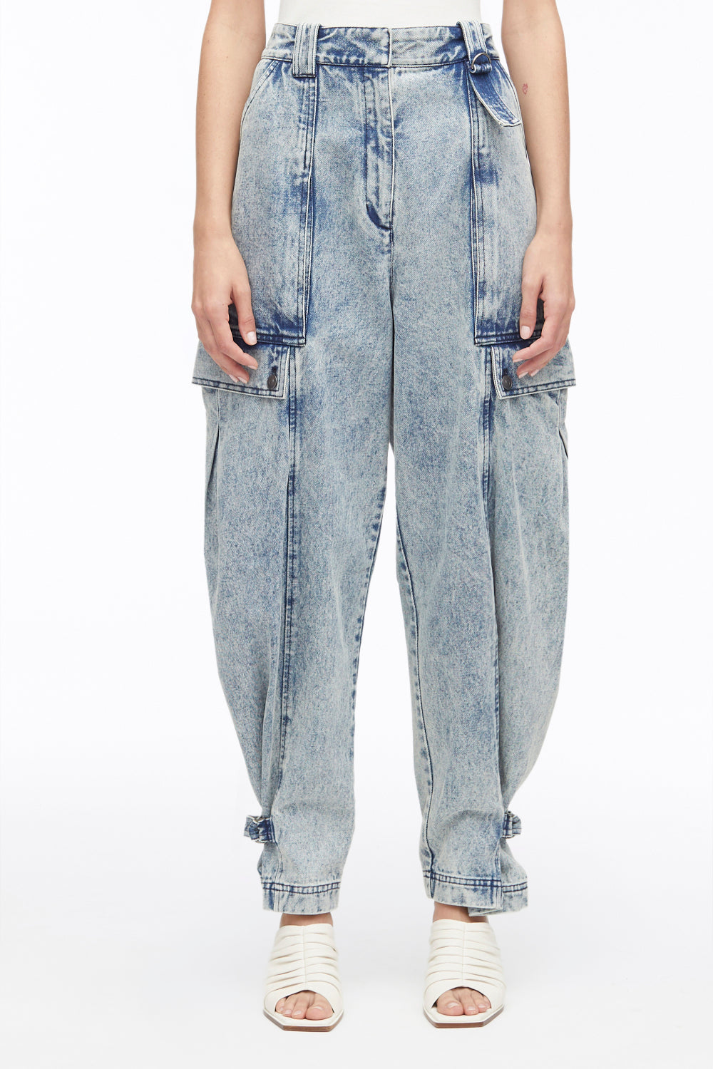 Overdyed Denim Utility Jeans