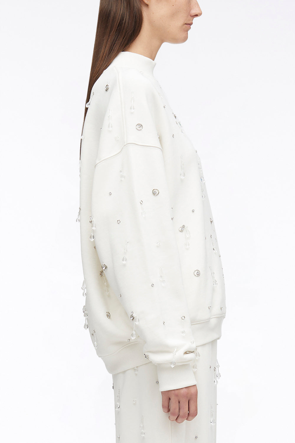 Drip Embellished Compact French Terry Sweatshirt