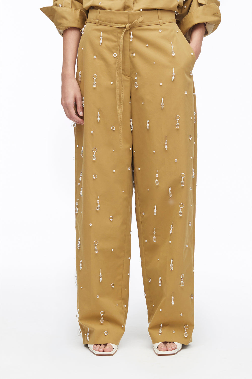 Embellished Wide-Leg Chino Trousers – 3.1 Phillip Lim
