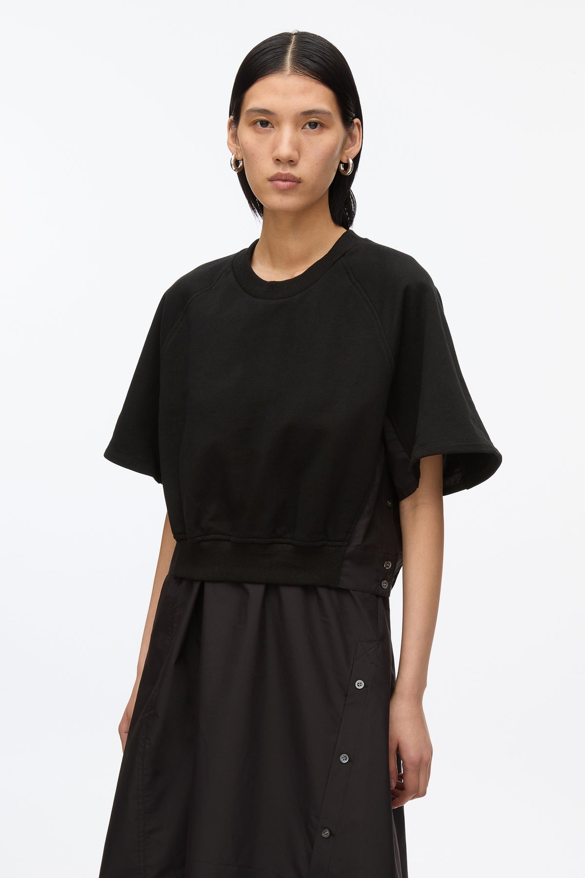 3.1 phillip lim flamenco t shirt dress 3.1 Phillip Lim Short Sleeve Flamenco Woven Cotton Dress Women's Large White