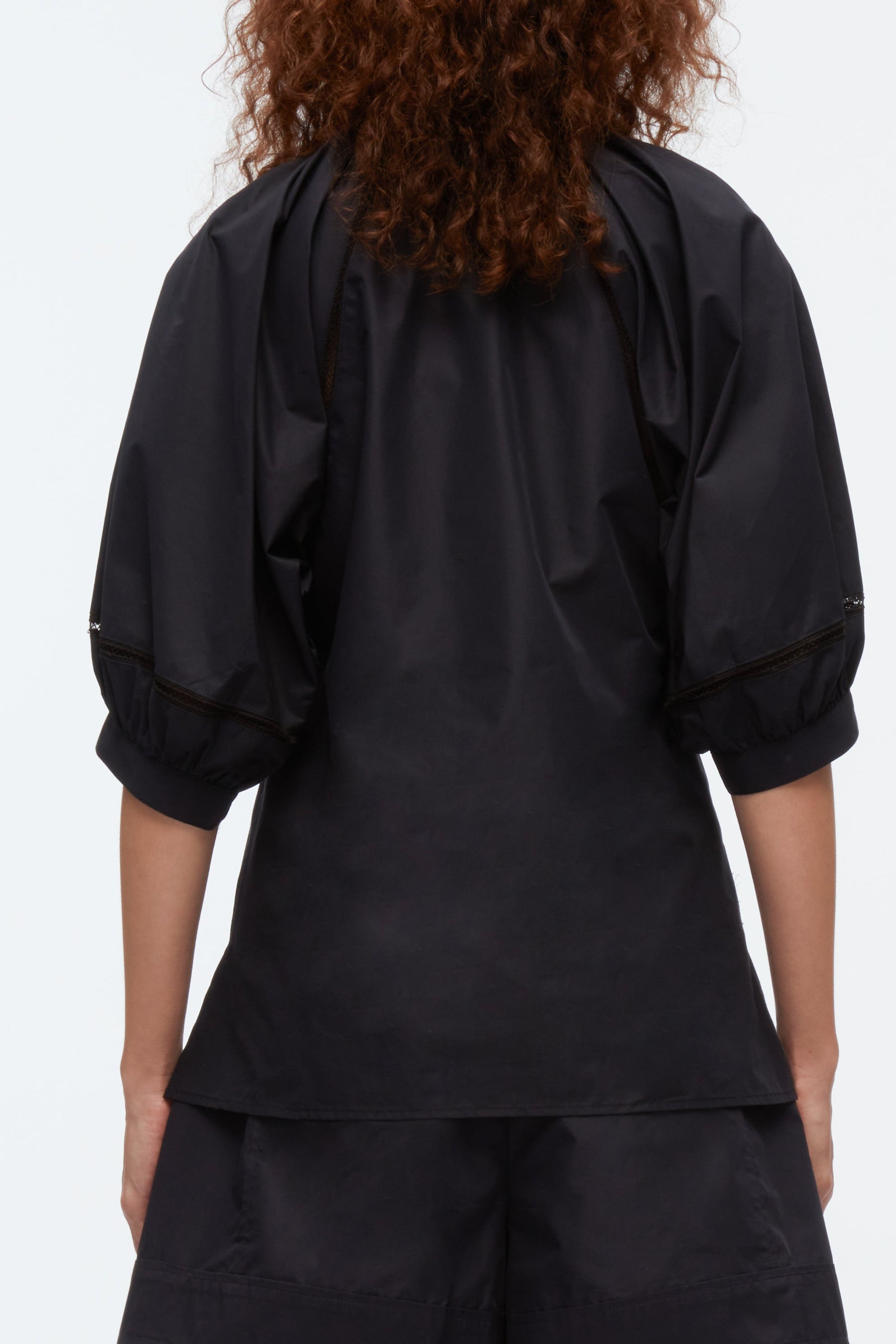 Lantern Sleeve Shirt With Lattice Trim 3.1 Phillip Lim