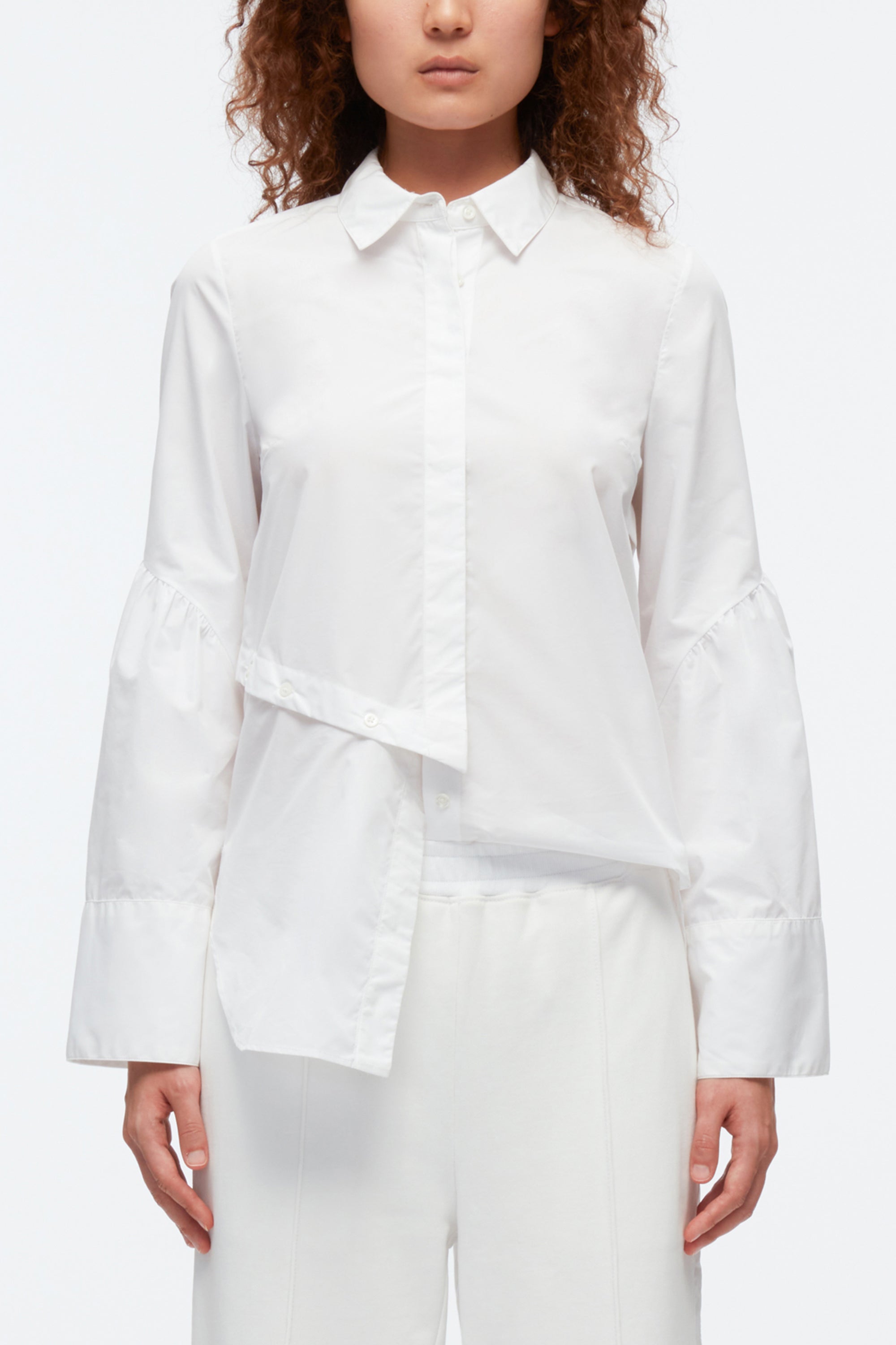 Long Sleeve Shirt with Asymmetric Button Panel – 3.1 Phillip Lim