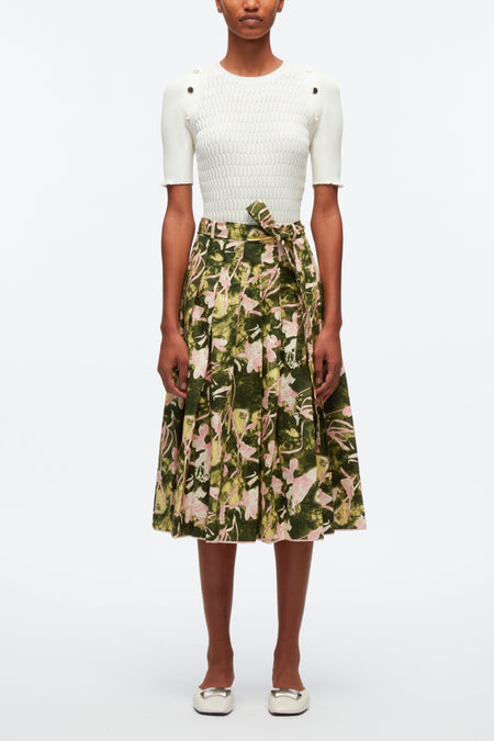 Floating Iris Poplin Top