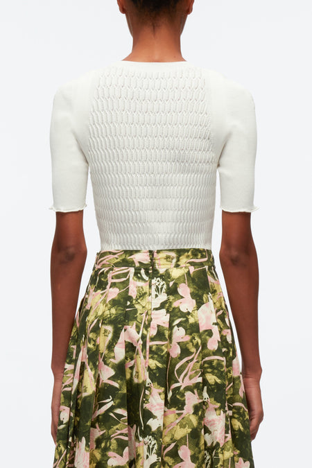 Floating Iris Poplin Top