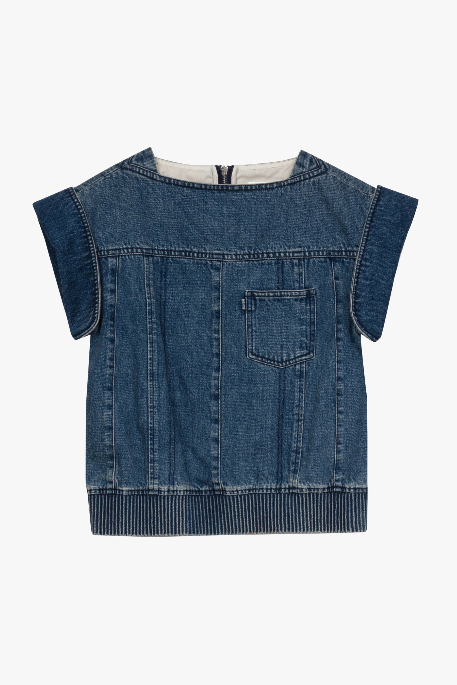 Deconstructed Denim Top