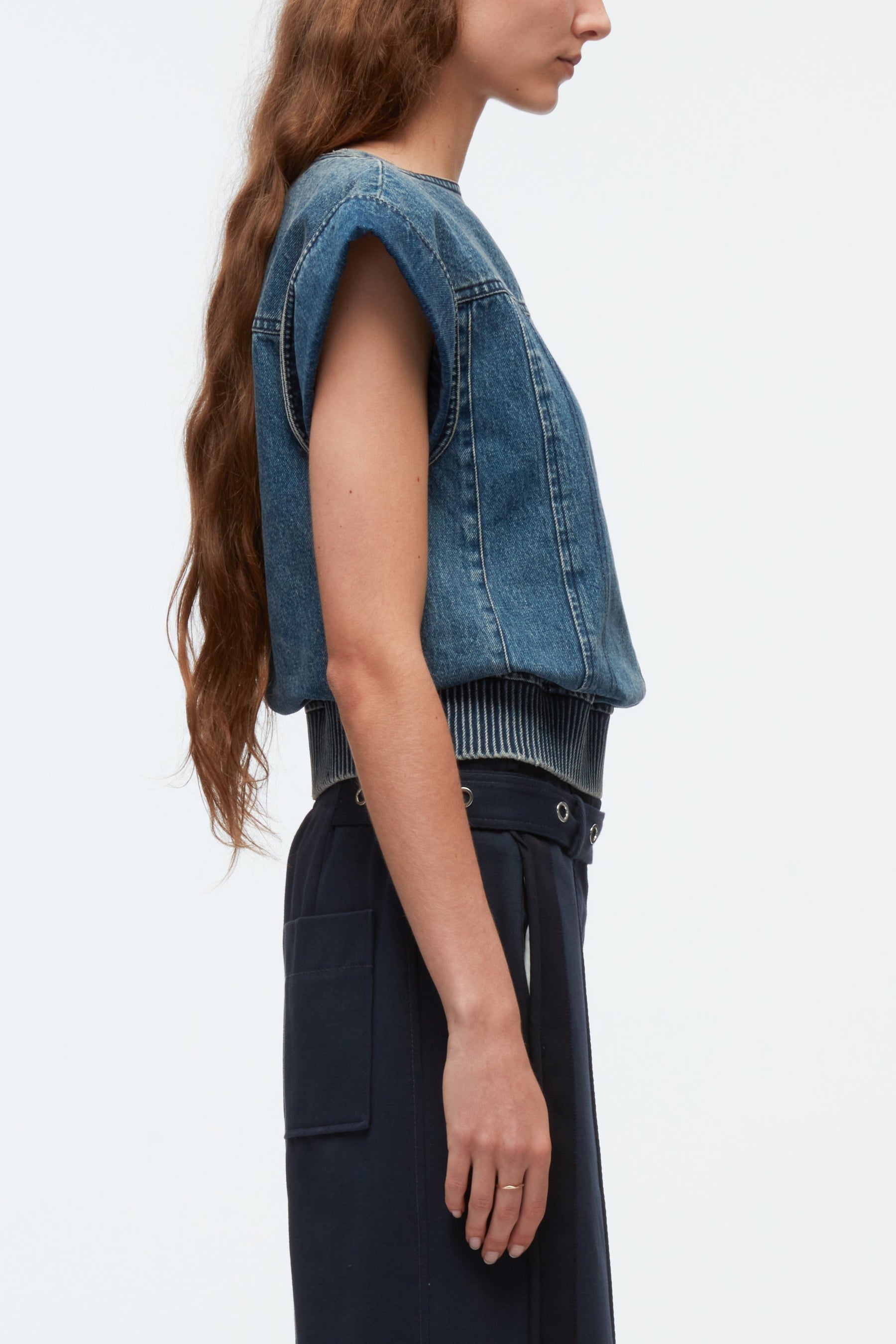 Deconstructed Denim Top