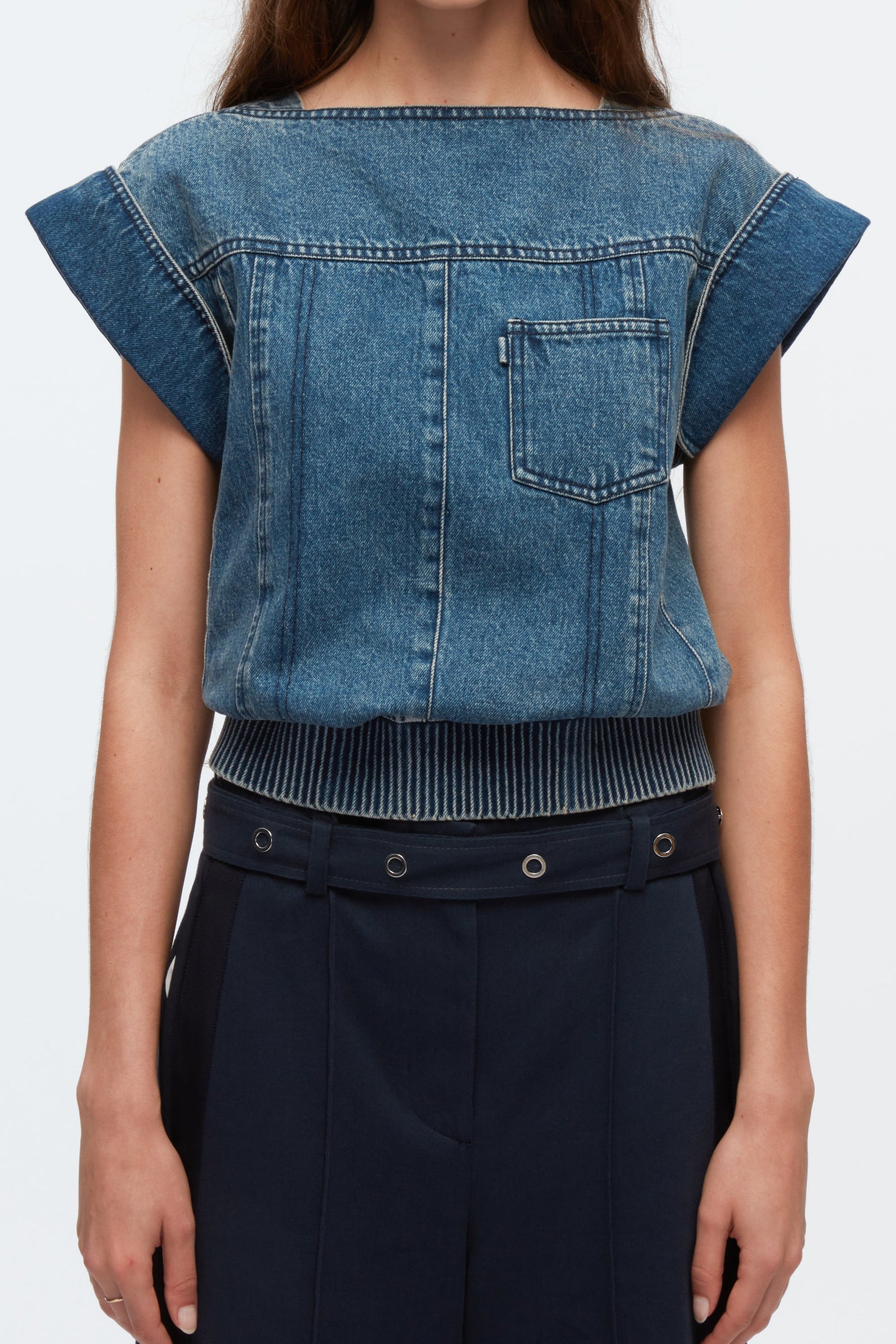 Deconstructed Denim Top