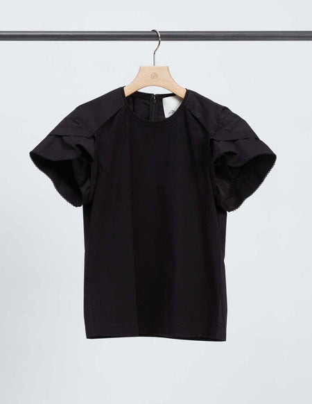 Long Sleeve Shirt Dress With Cascade Drape