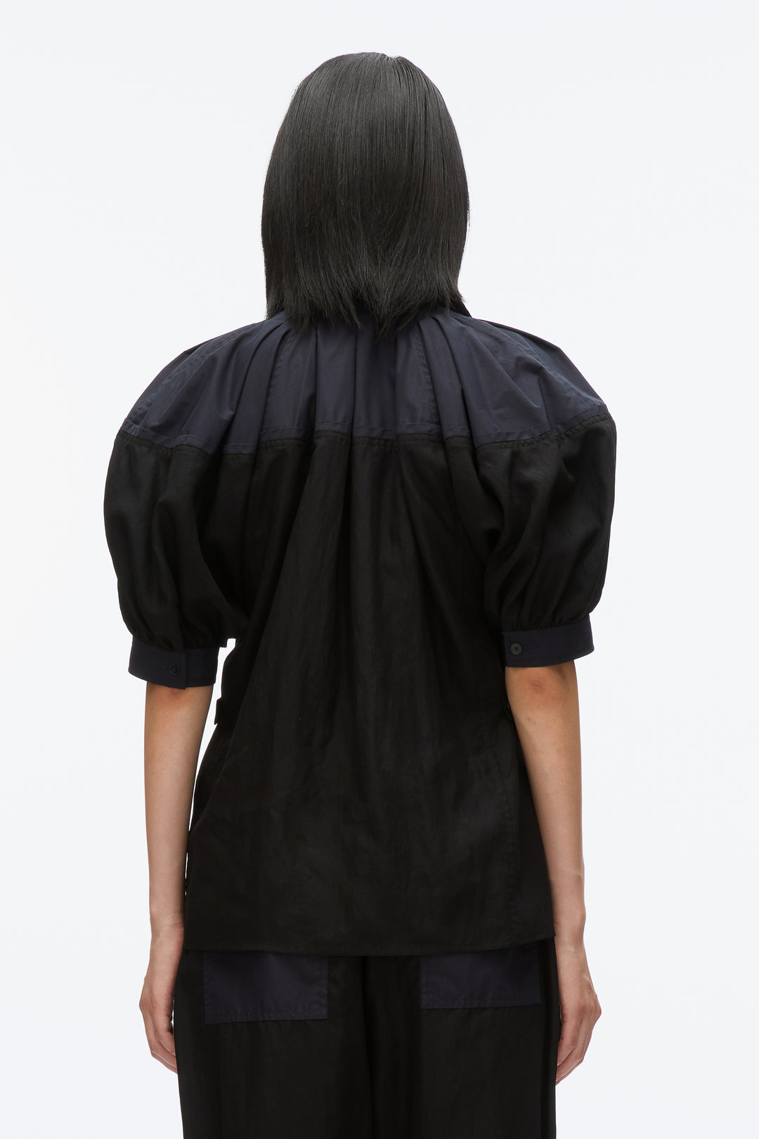 Lantern Sleeve Combo Shirt