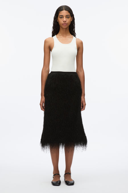 Textured Fringe Skirt