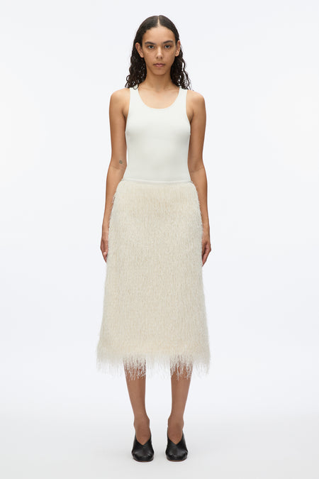 Textured Fringe Skirt