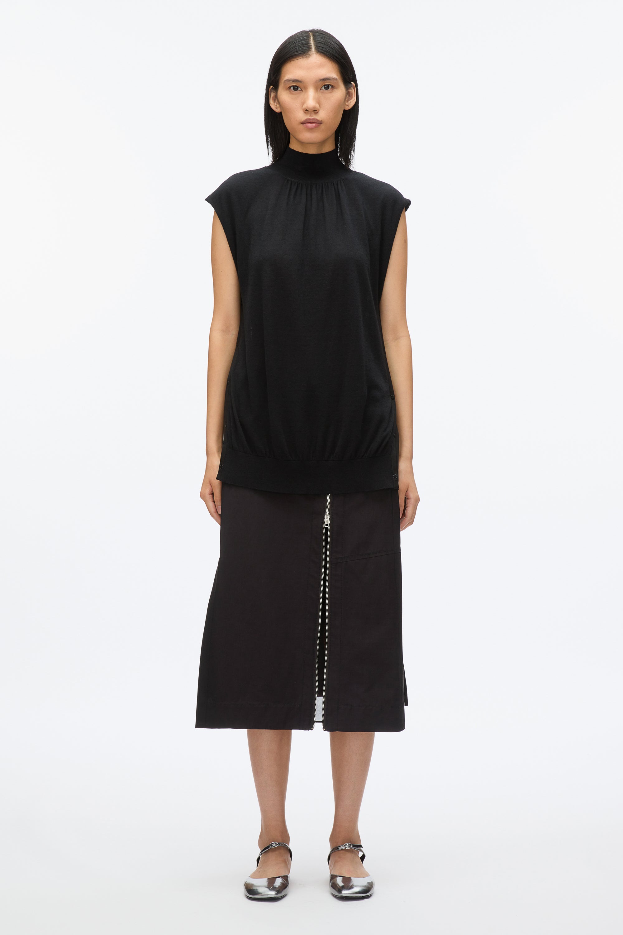 PHILLIP LIM Black Knit Turtle hotsell Neck Top