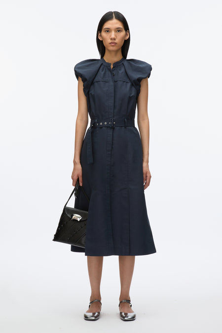 Cloud Sleeve Shirt Dress