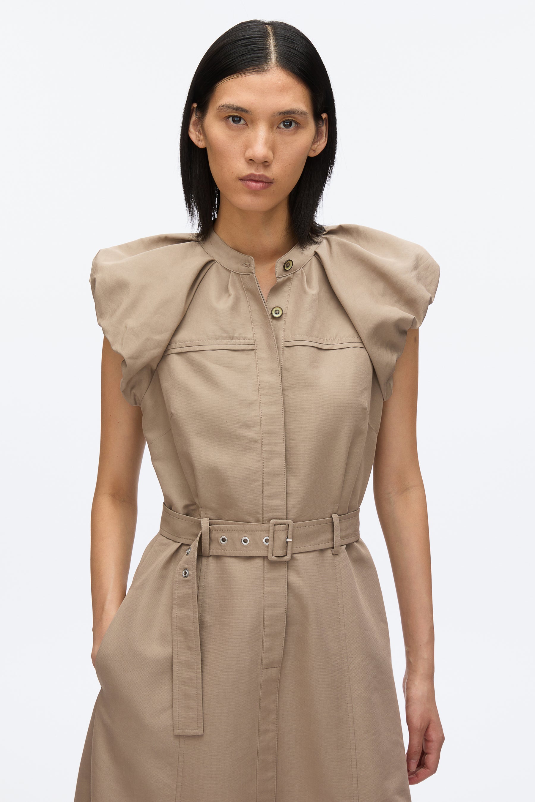 Cloud Sleeve Shirt Dress