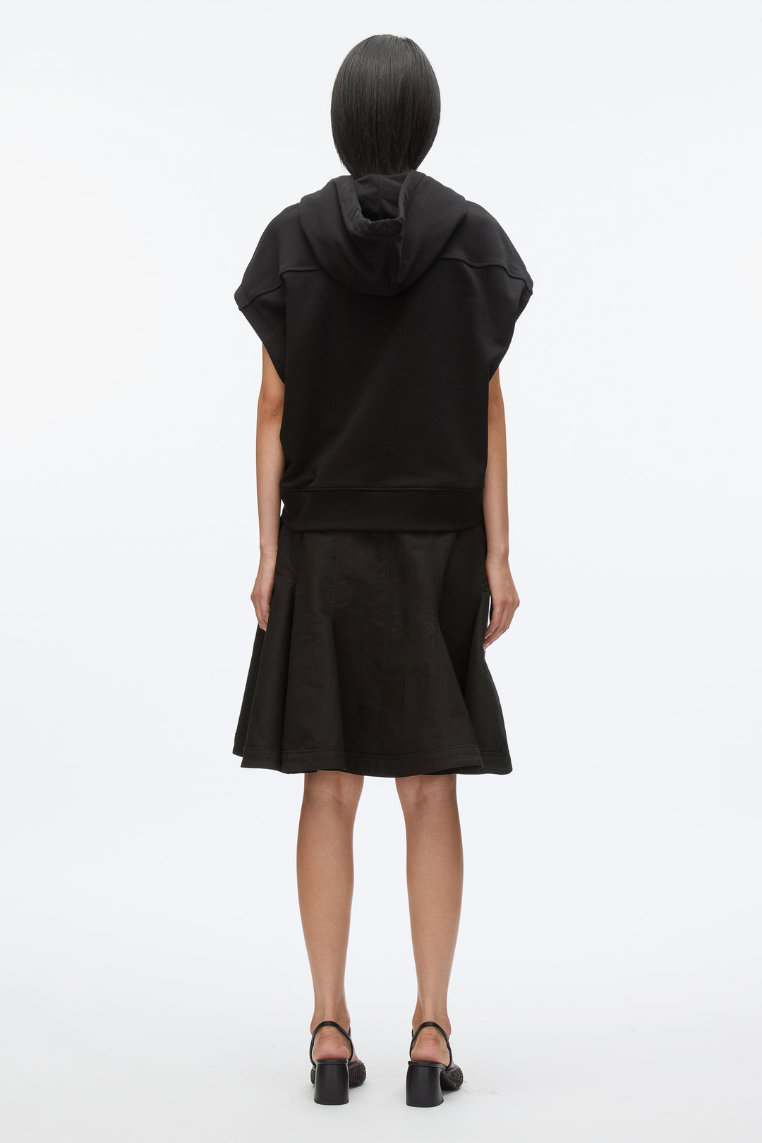Hoodie Dress with Flounce Skirt