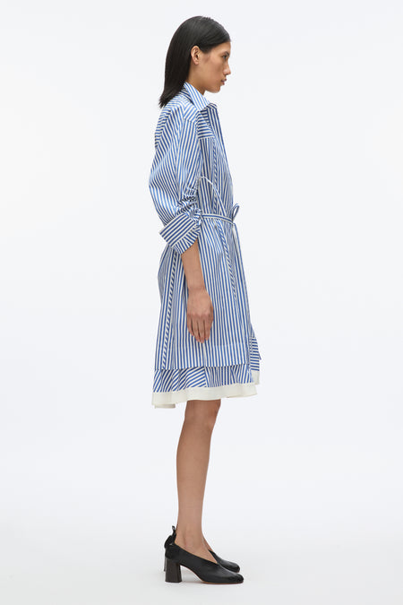 Cascade Petal Sleeve Shirt Dress