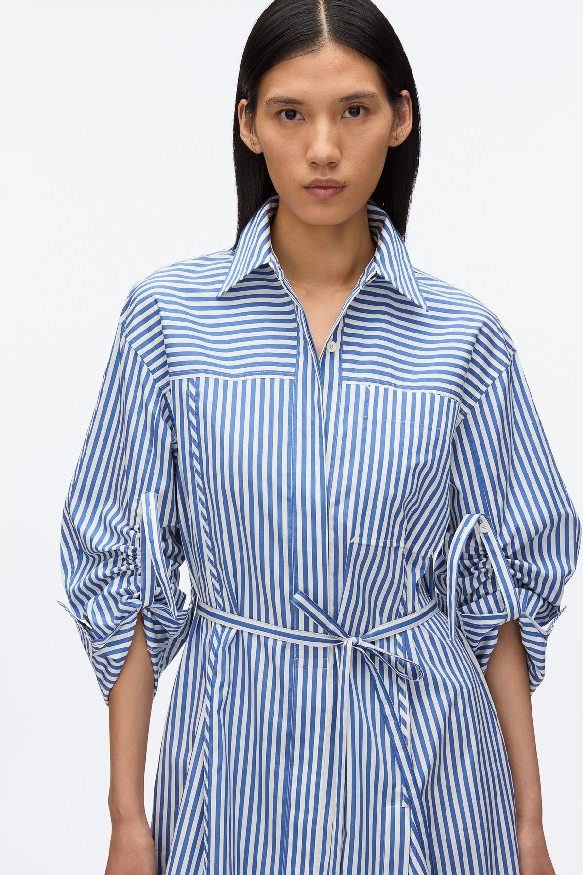 3.1 Phillip Lim Stripe Tie Waist Shirtdress in Blue Multi at Nordstrom, Size 0 3.1 Phillip Lim Stripe Tie Waist Shirtdress in Blue Multi at Nordstrom, Size 0