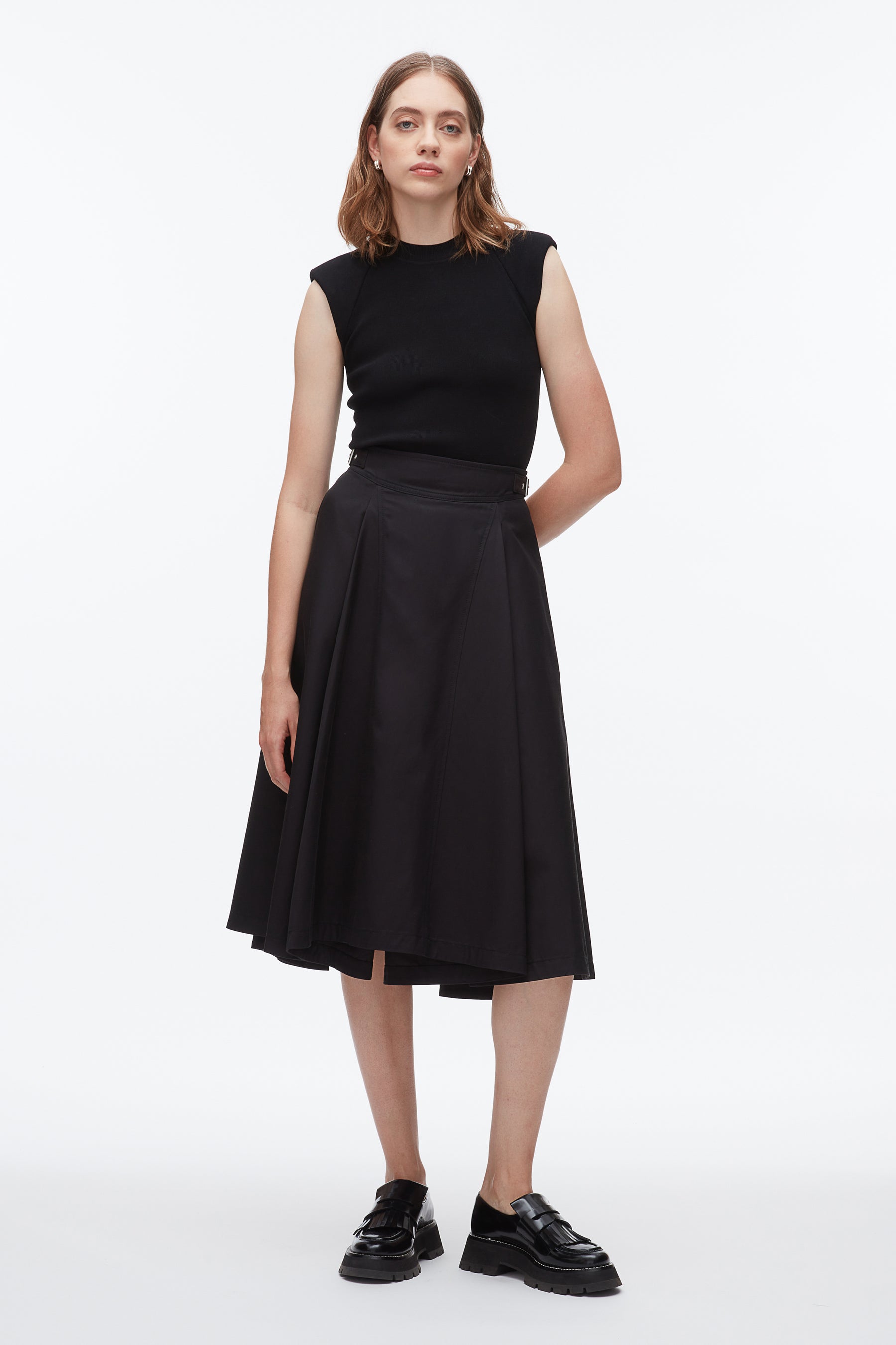 3.1 Phillip Lim Women's Biker Tab Waist Skirt - Black