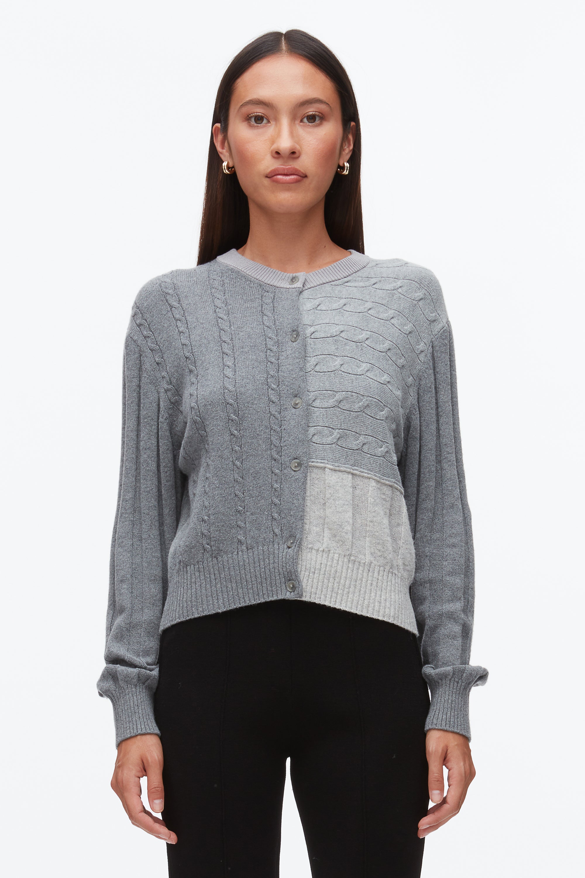 Mix Cable Crew Neck Cardigan – 3.1 Phillip Lim