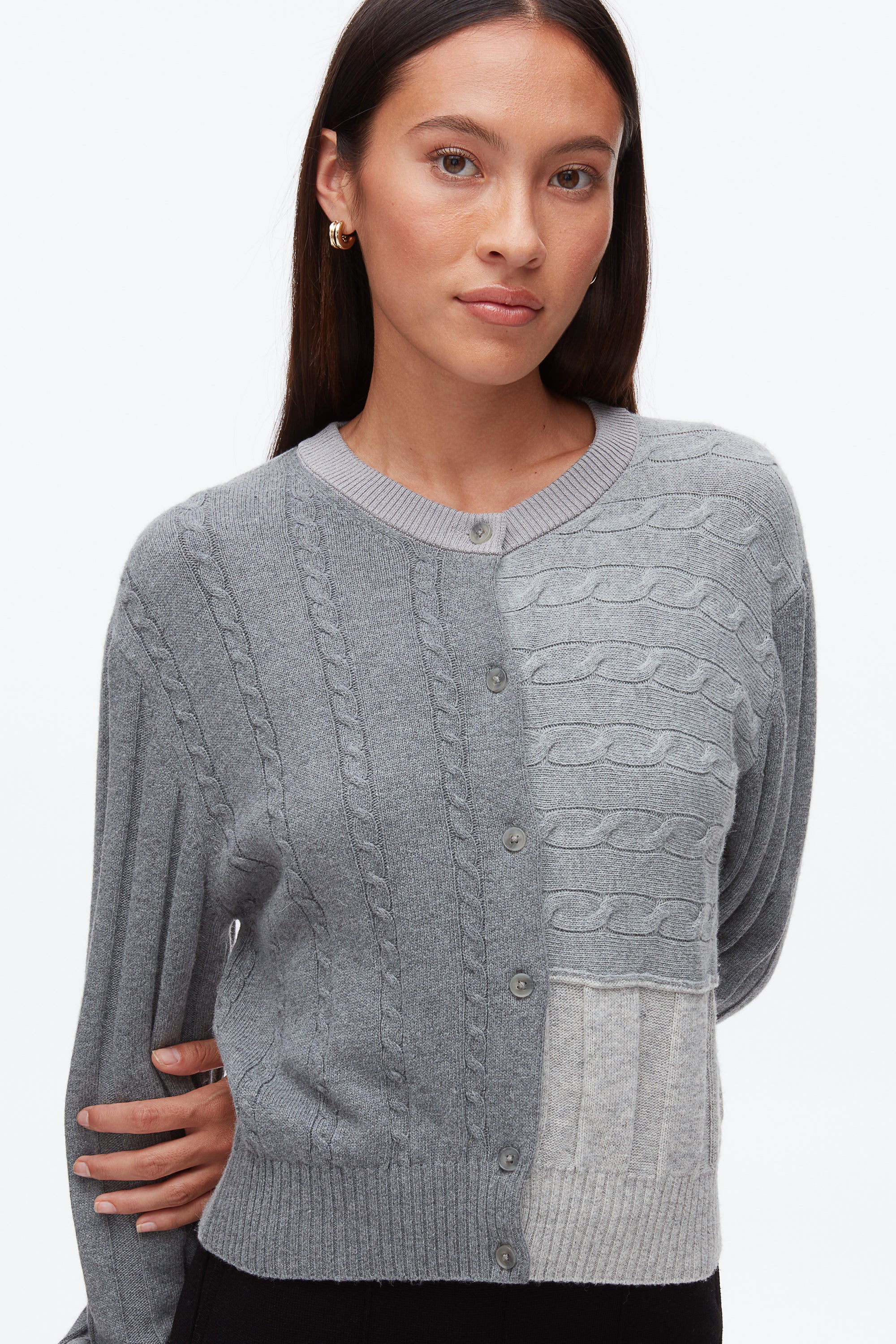 Mix Cable Crew Neck Cardigan – 3.1 Phillip Lim