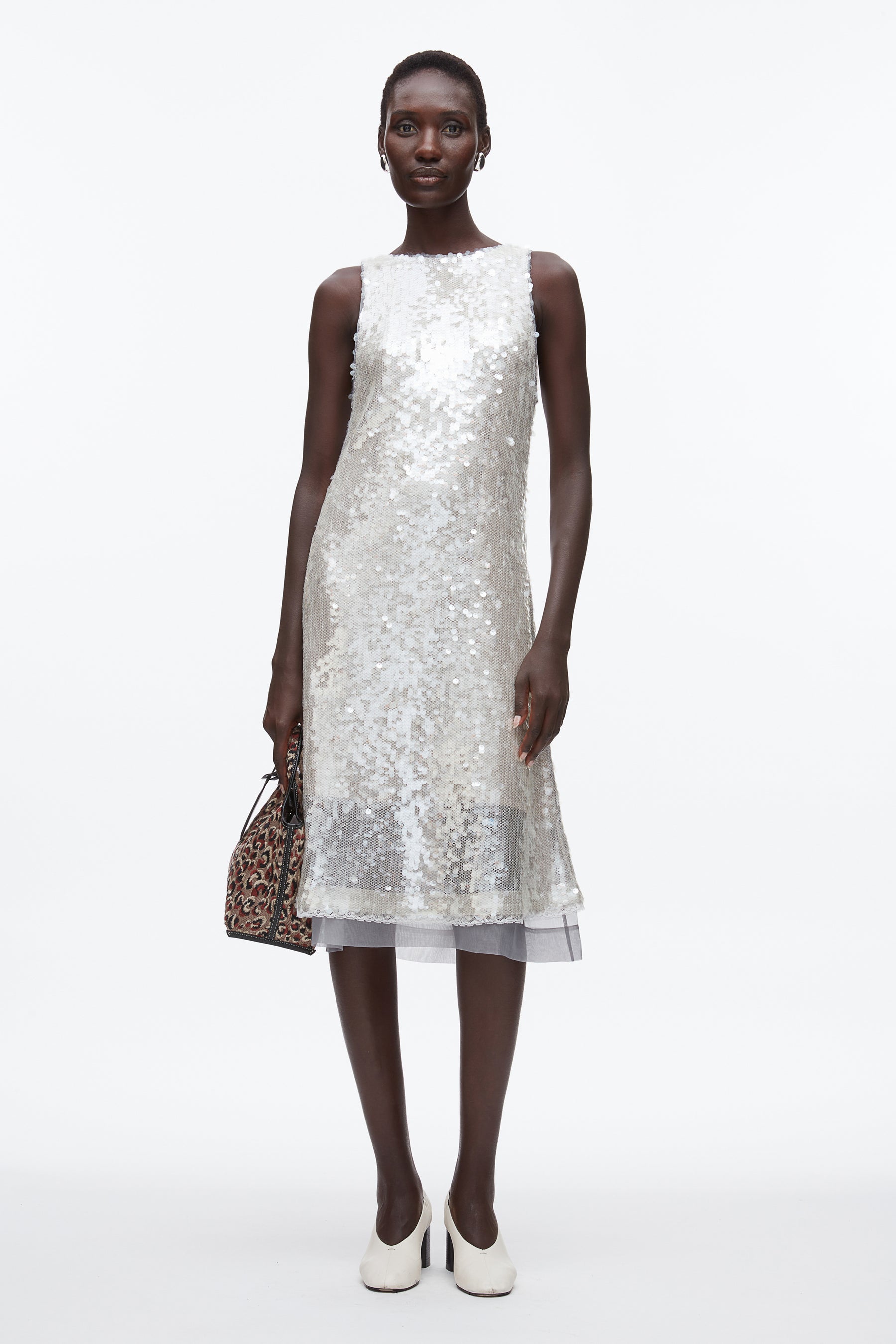 Sequin Tank Dress with Bow - Fog - 3.1 Phillip Lim