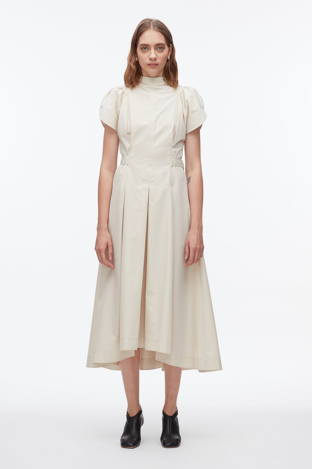 Tulip Sleeve Dress - STONE