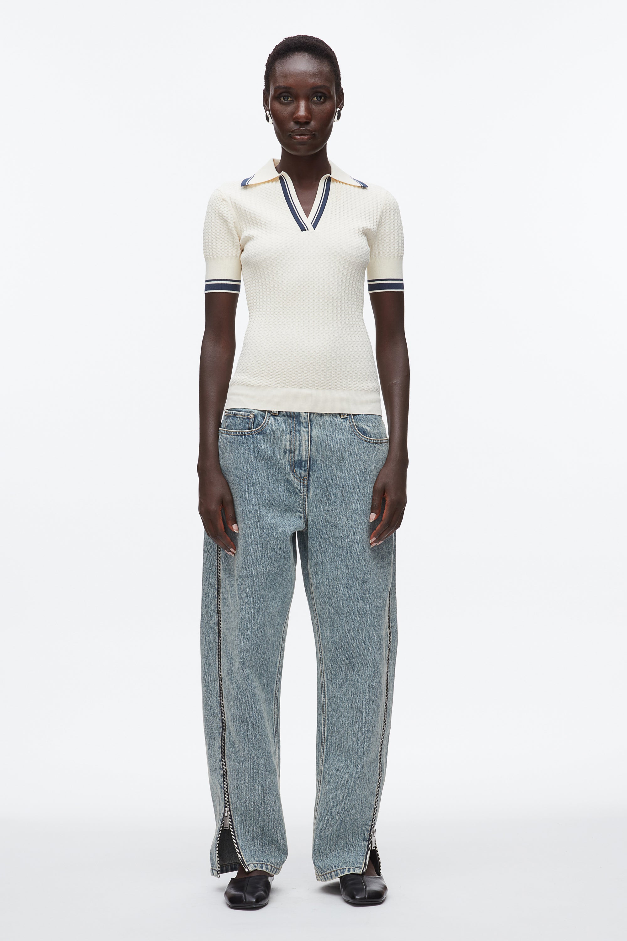 Textured Rib Fitted Polo – 3.1 Phillip Lim