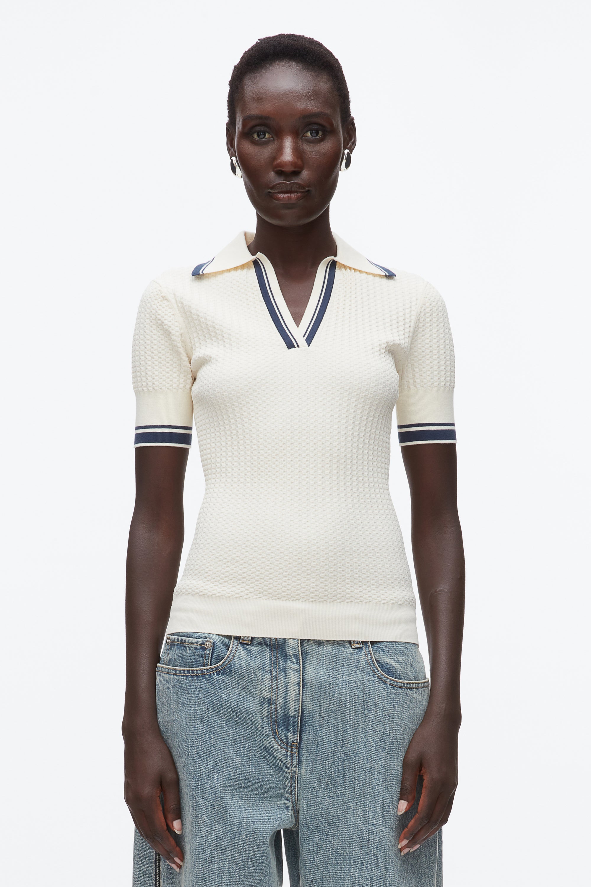 Textured Rib Fitted Polo – 3.1 Phillip Lim