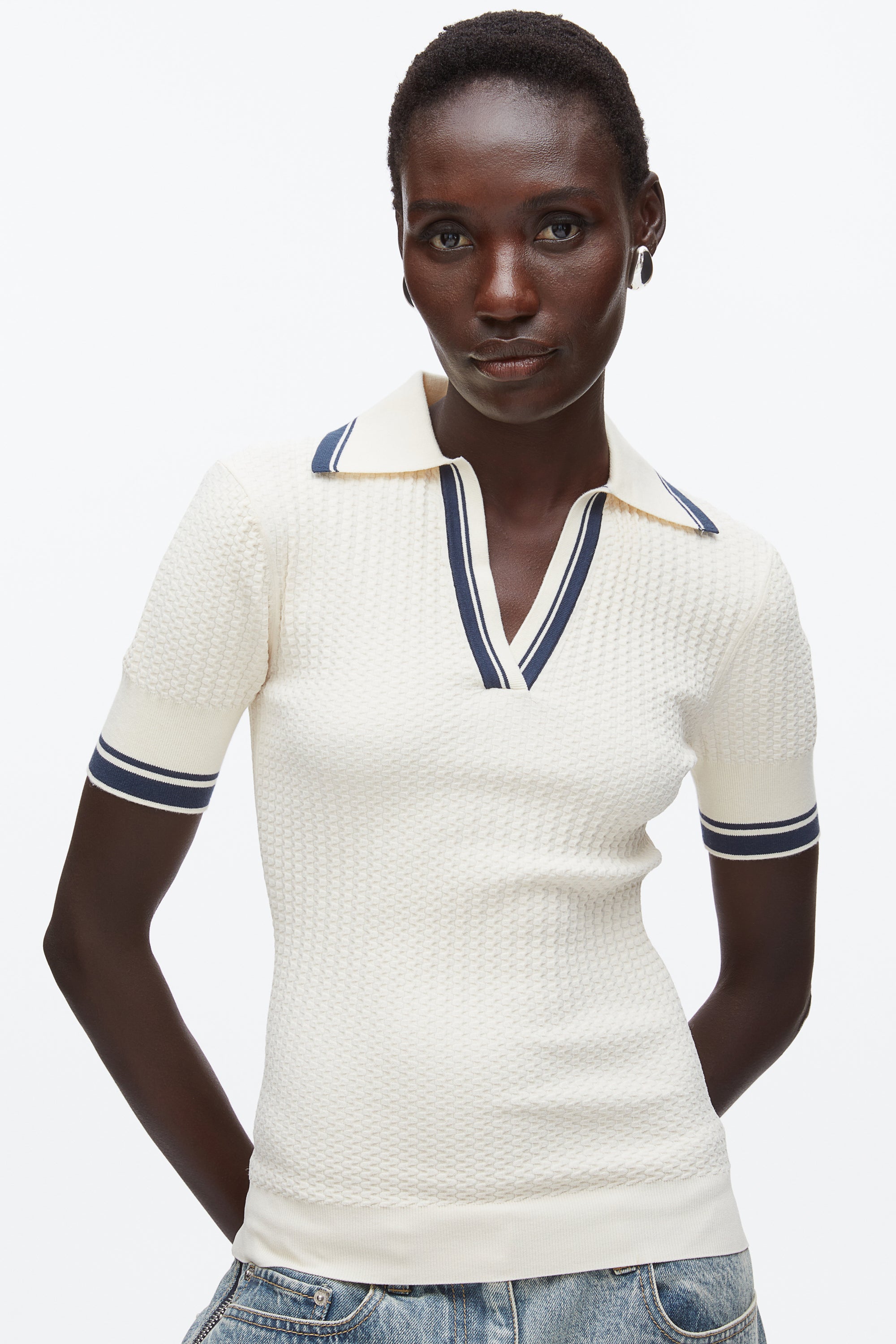 Textured Rib Fitted Polo – 3.1 Phillip Lim
