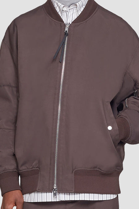 Zipped-Up Bomber Jacket