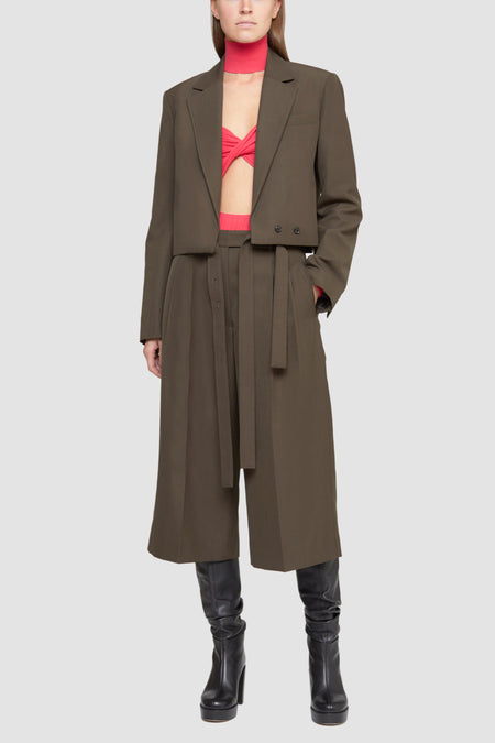 Cotton Poplin Pleated Culottes
