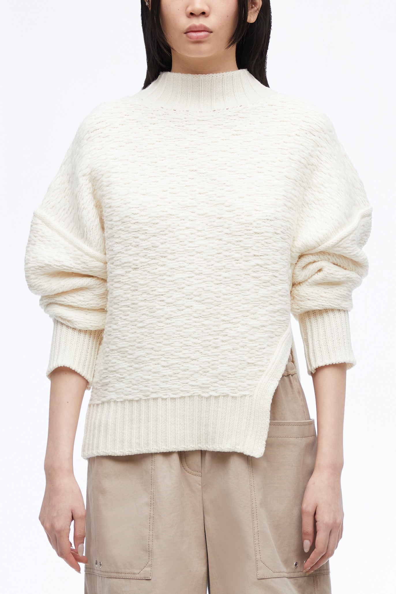 Wool Jacquard Turtleneck Sweater