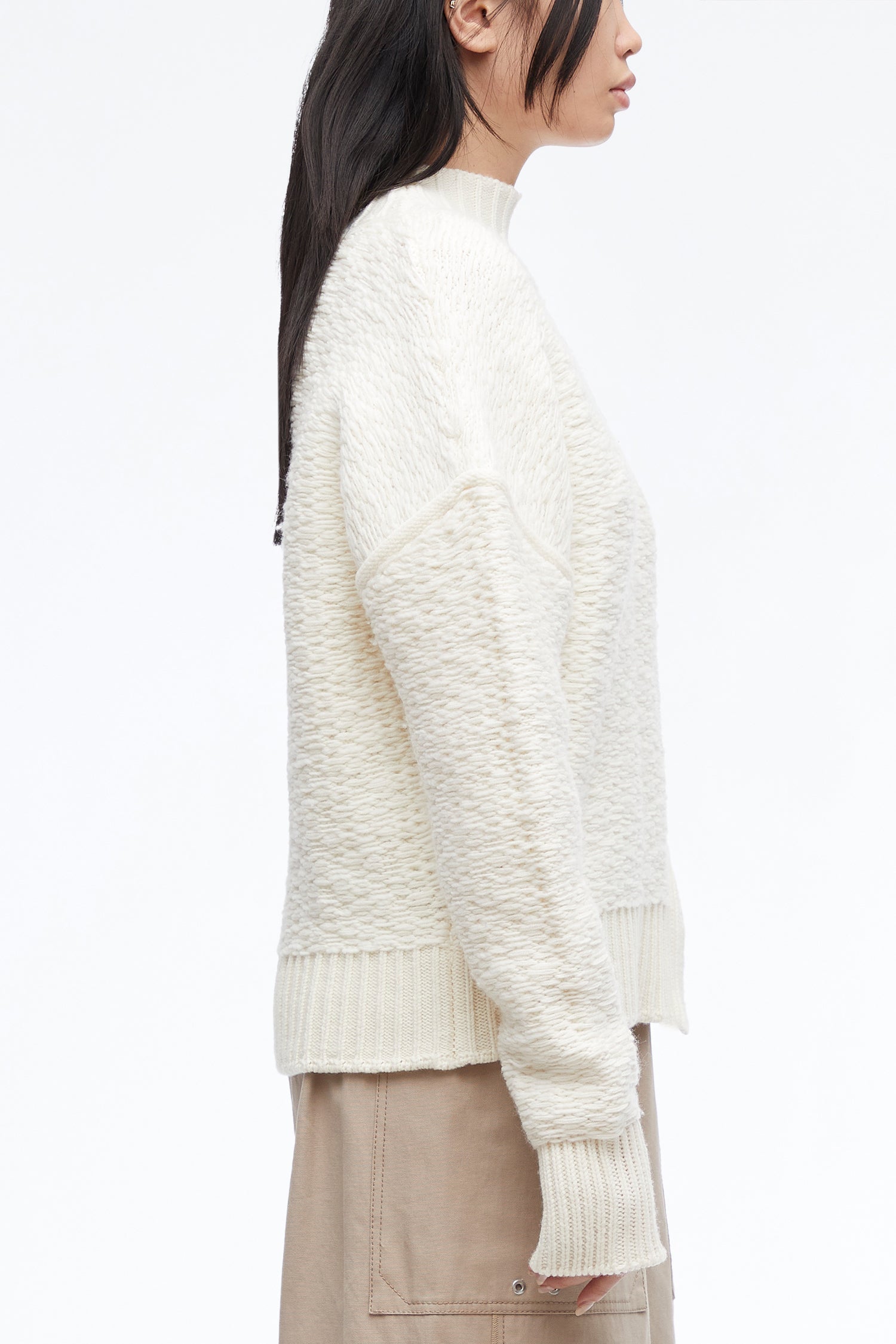 Wool Jacquard Turtleneck Sweater