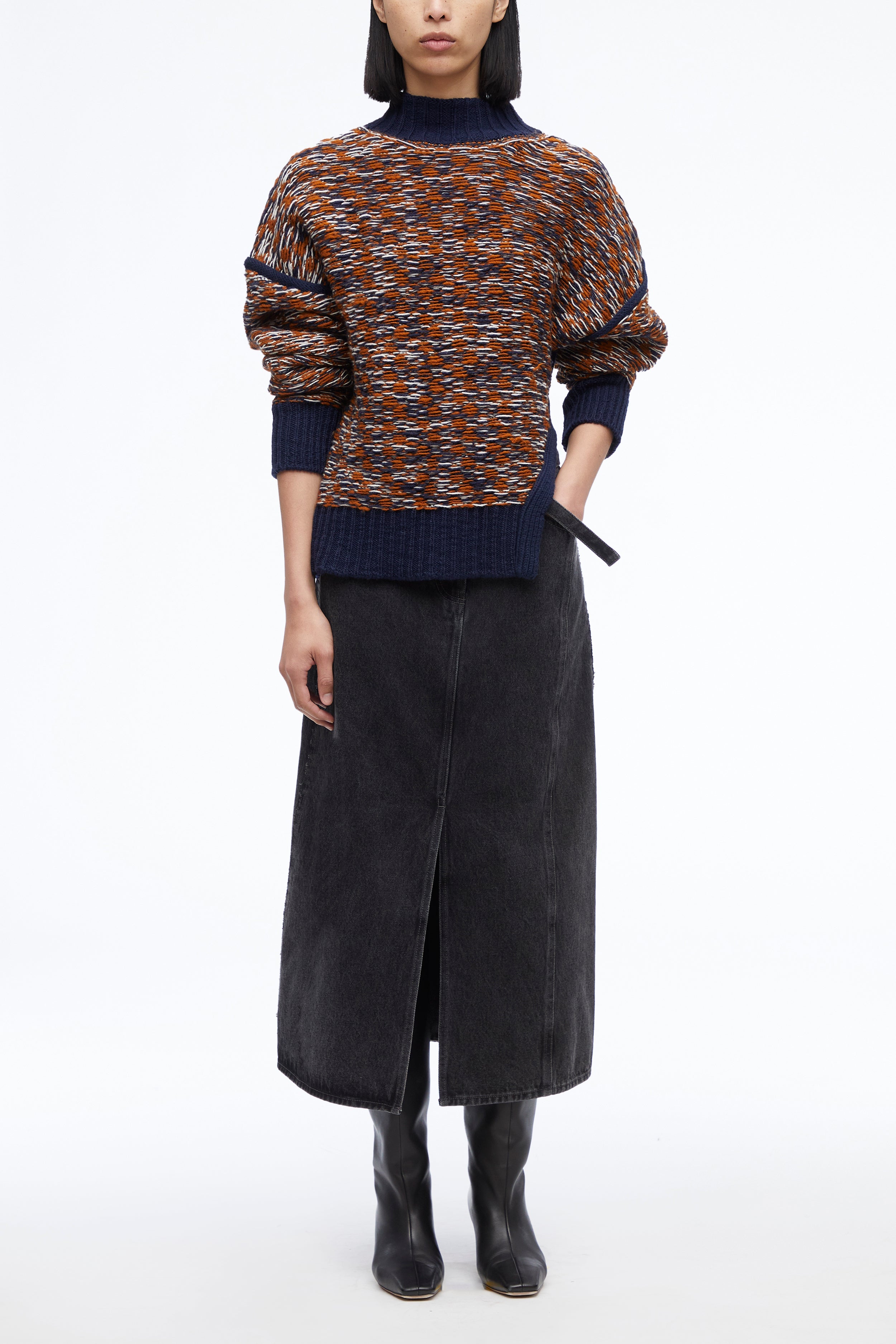 Wool Jacquard Turtleneck Sweater – 3.1 Phillip Lim