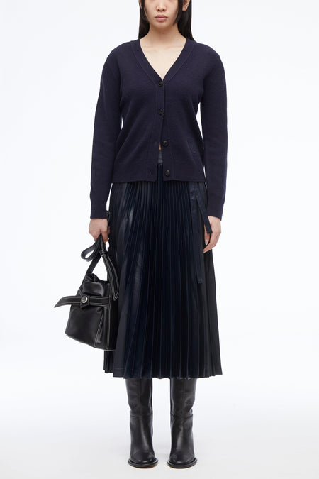 Lantern Sleeve Shirt With Lattice Trim