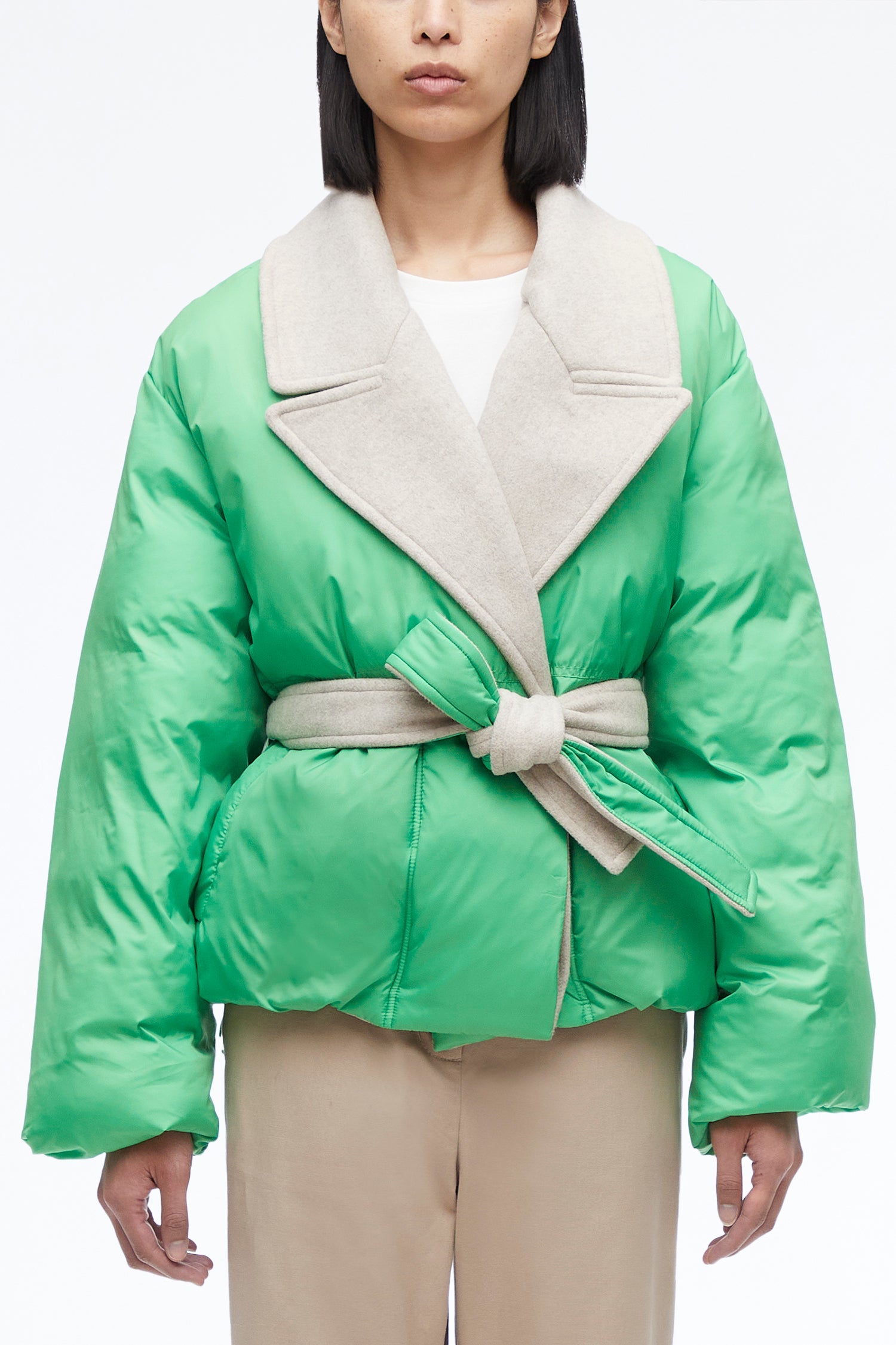 Belted Puffer Pea Coat