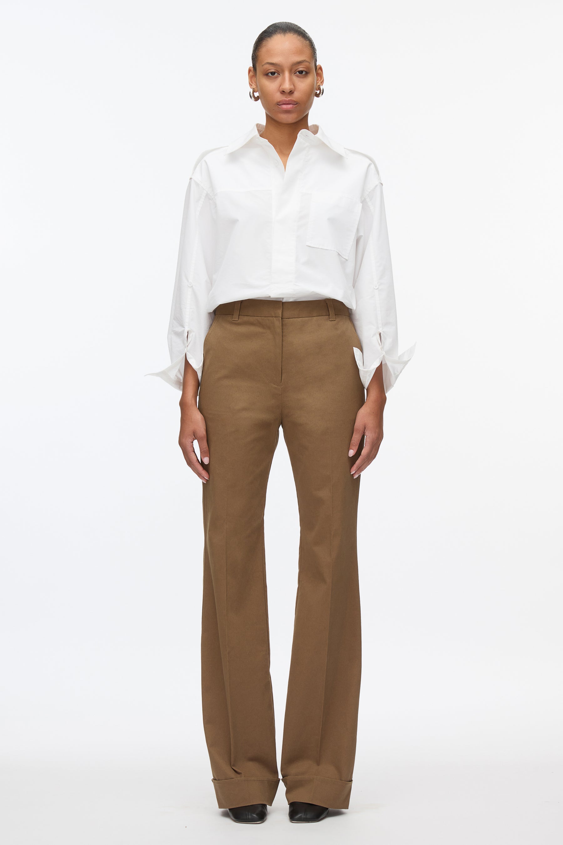 Cuffed Kick Flare Pant - Oak - 3.1 Phillip Lim Cuffed Kick Flare Pant - Oak - 3.1 Phillip Lim